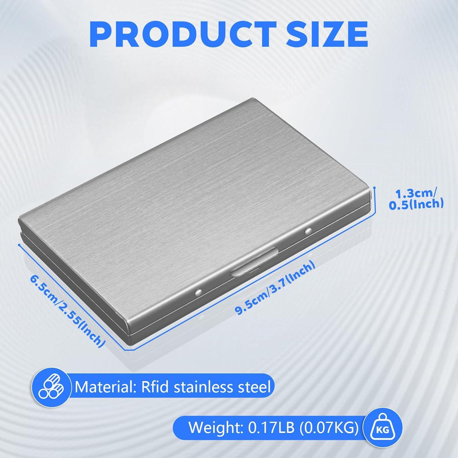 Soporte de Tarjetas de Crédito Metal KYZDZQ 6 Ranuras RFID Plata