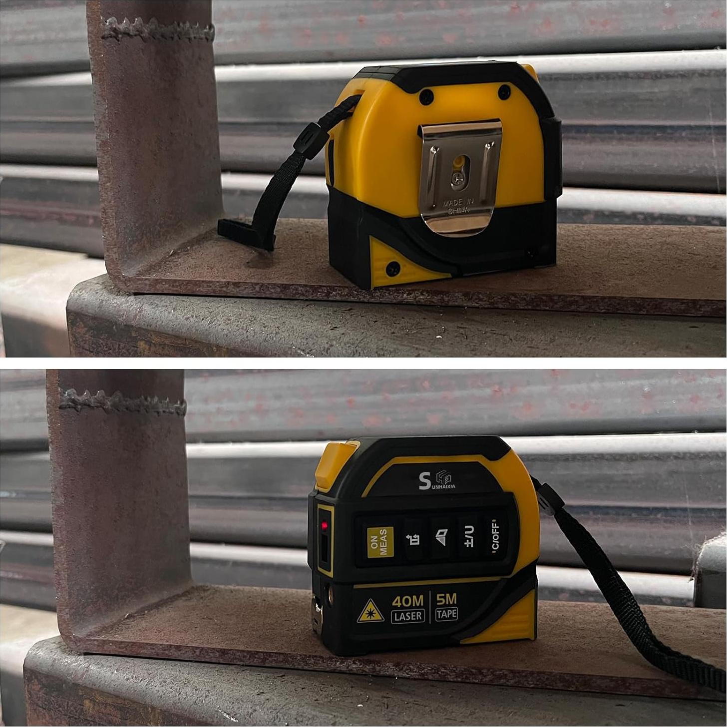 Medidor de cinta láser 4 en 1 SUNHAIXIA 40m + 5m AutoLock