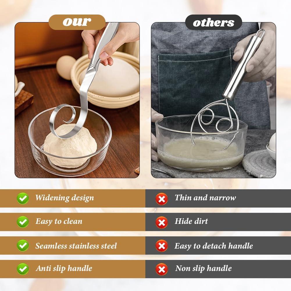 Batidor de Masa Acero Inoxidable LVOERTUIG 26x7.5cm + Brocha Silicona