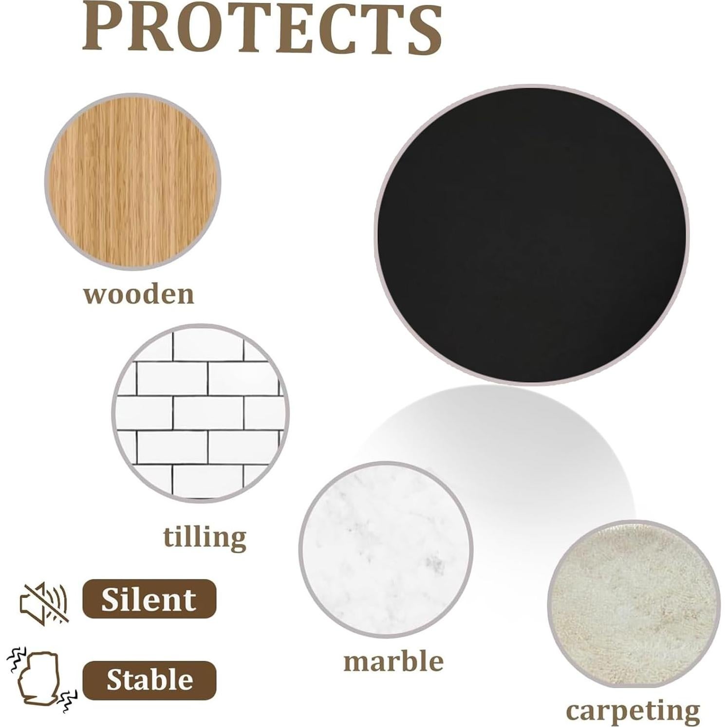 Almohadillas antideslizantes Xinhw para muebles 68.5x68.5 cm