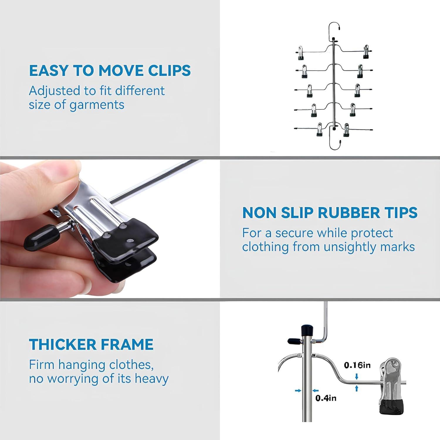 Perchas de Metal Funamily 5 Niveles Antideslizantes 2 Paquetes