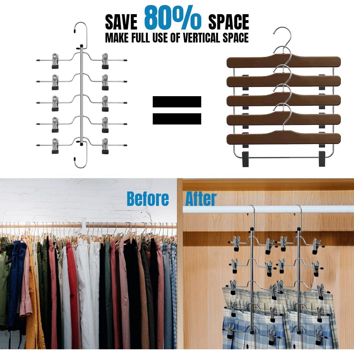 Perchas de Metal Funamily 5 Niveles Antideslizantes 2 Paquetes