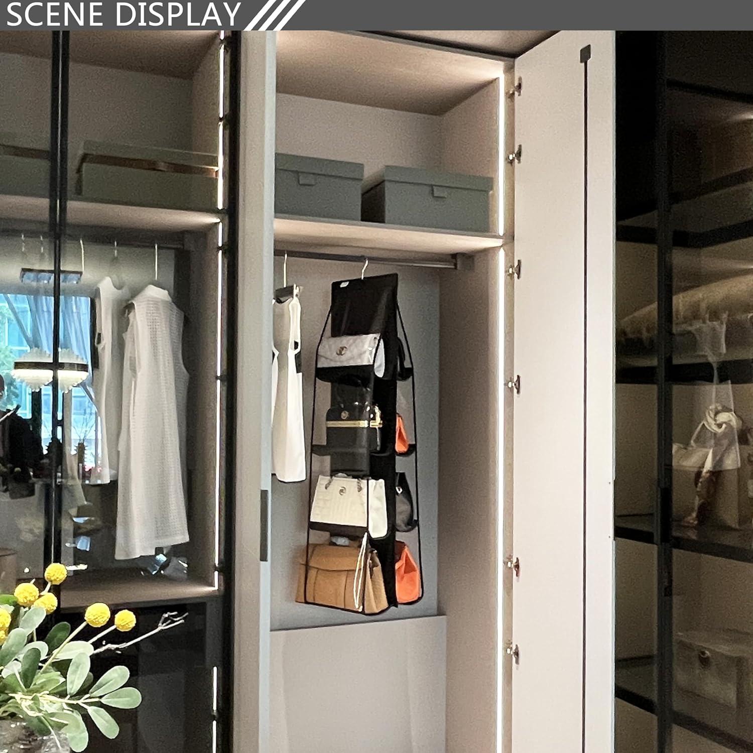 Organizador de Bolso Colgante Zebricolo Negro 1 Paquete 8 Bolsillos