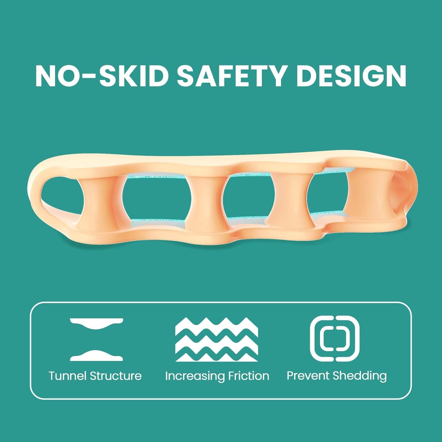 Separadores de Dedos Welnove de Silicona - Corrector de Juanetes, Paquete de 8