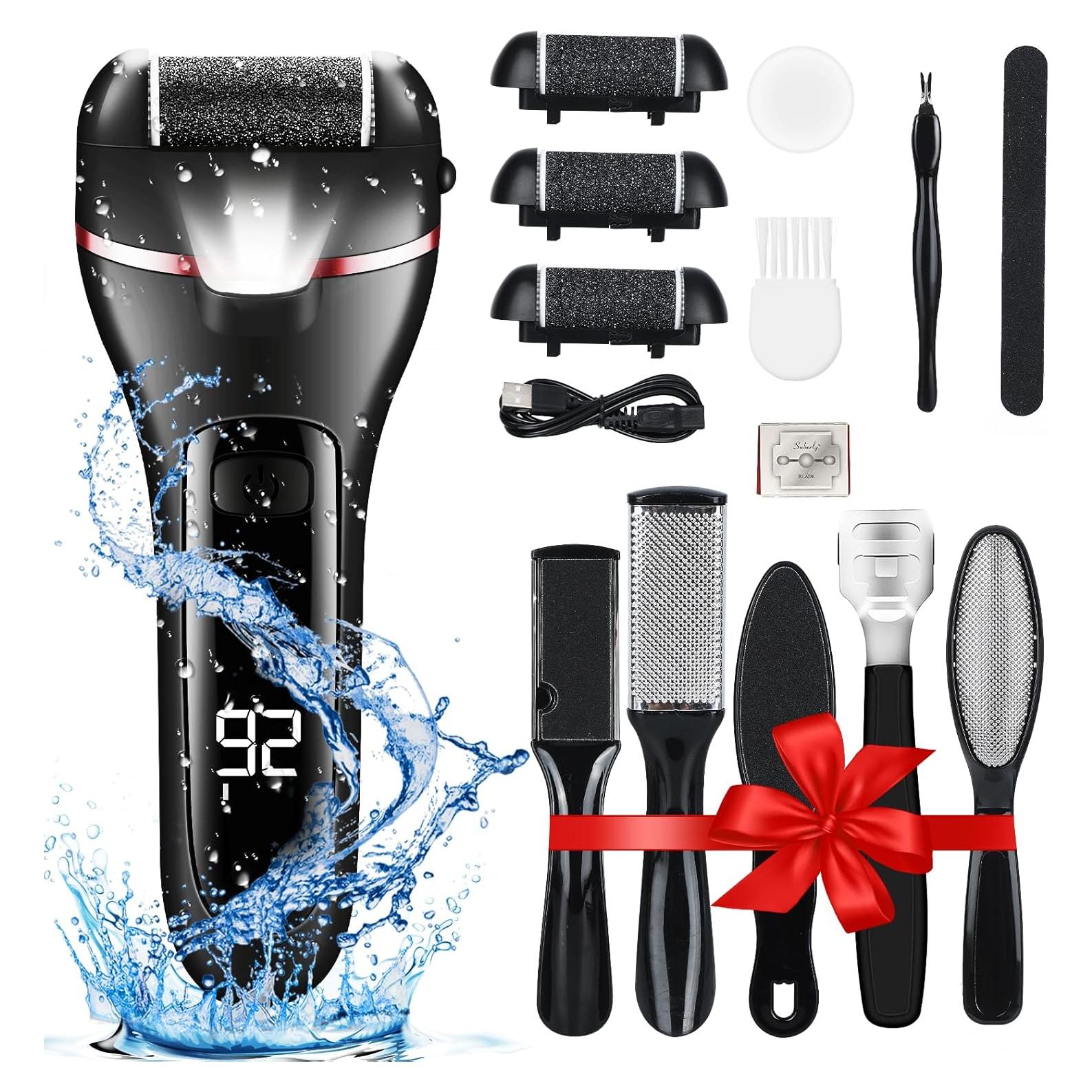 Removedor de Callos Eléctrico Zikillya con 16 Piezas y 3 Rodillos