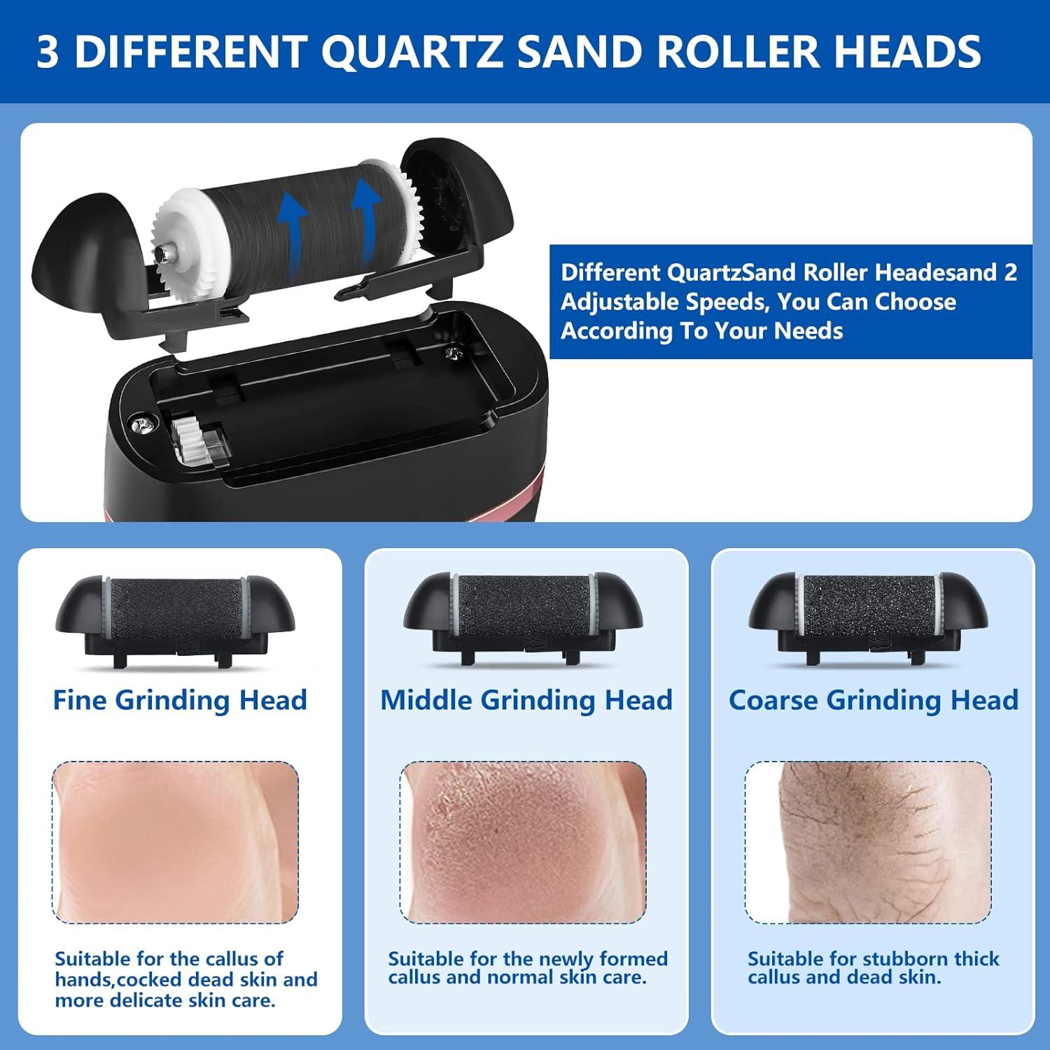 Removedor de Callos Eléctrico Zikillya con 16 Piezas y 3 Rodillos