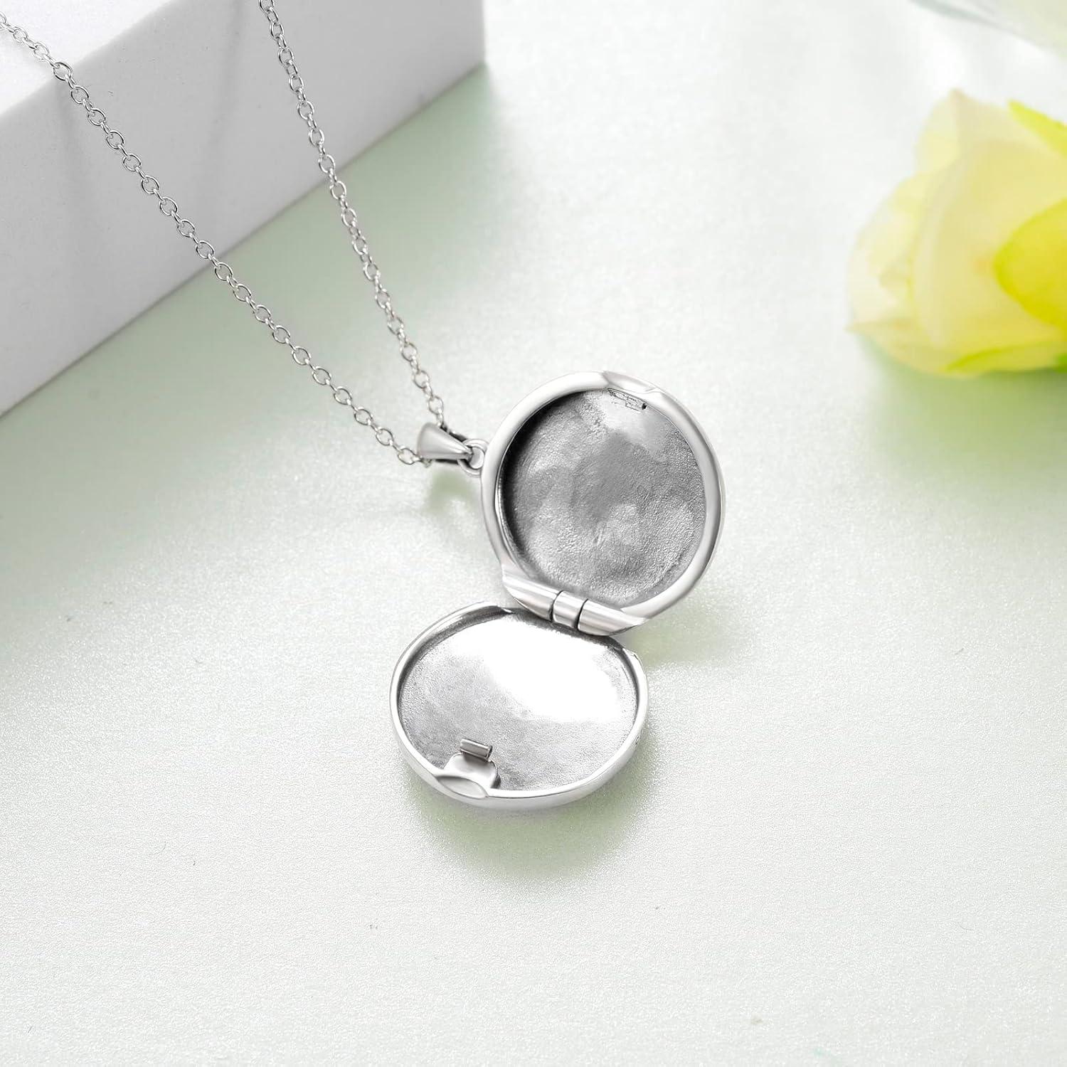 Collar Locket Celta 925 Plata Esterlina con Cadena 50.8 cm
