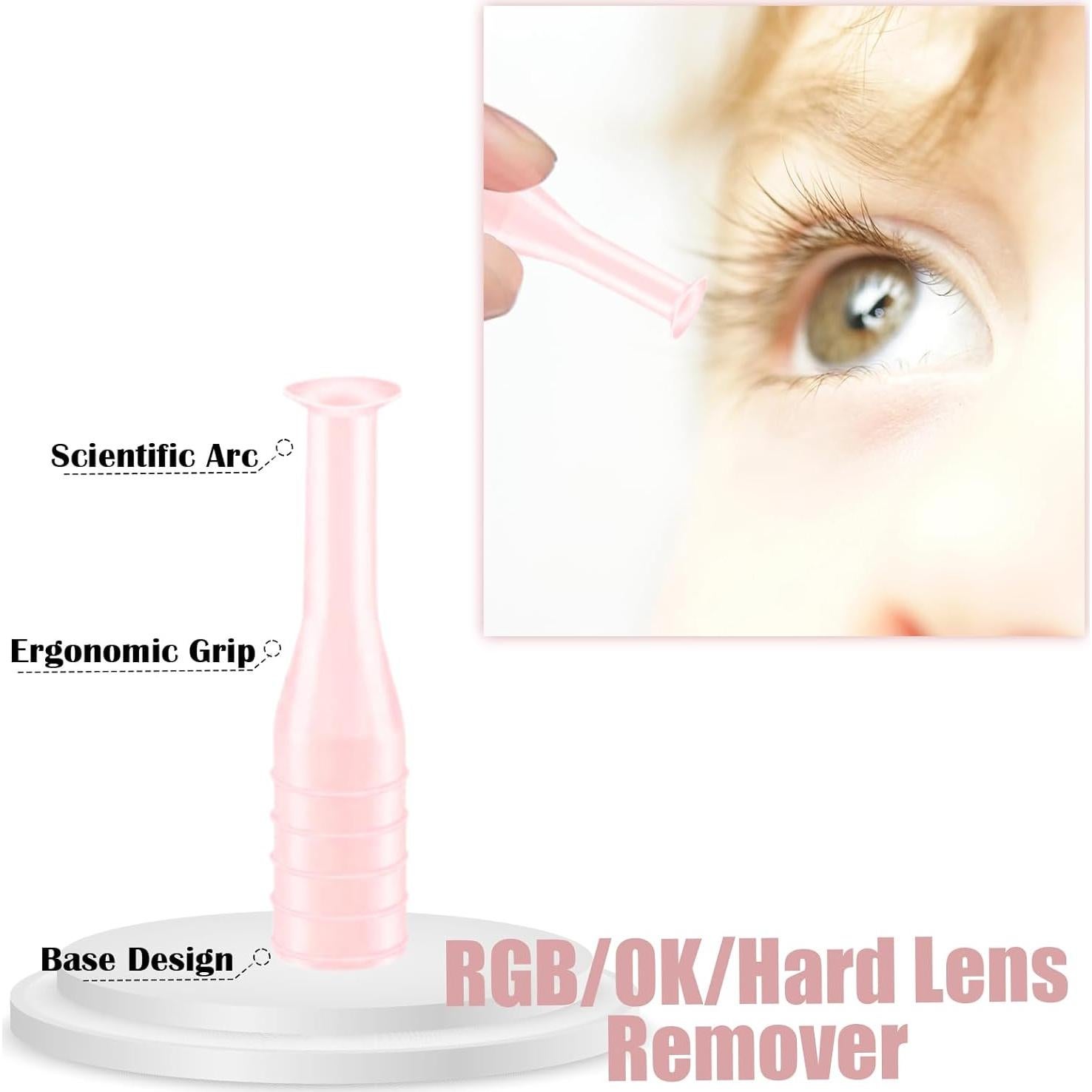 Removedor de Lentes de Contacto Duras Eagosion 6PCS Rosa