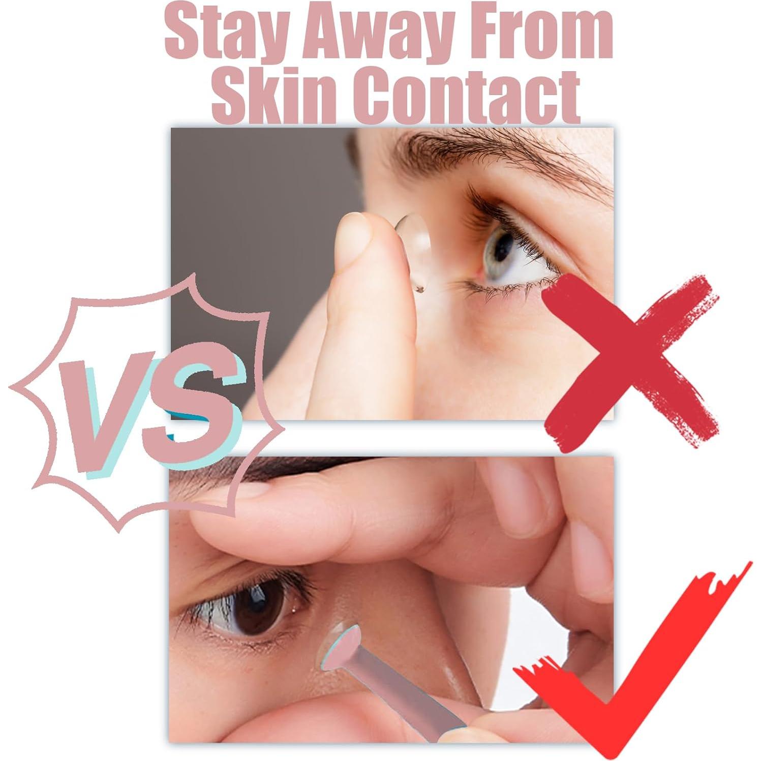 Removedor de Lentes de Contacto Duras Eagosion 6PCS Rosa