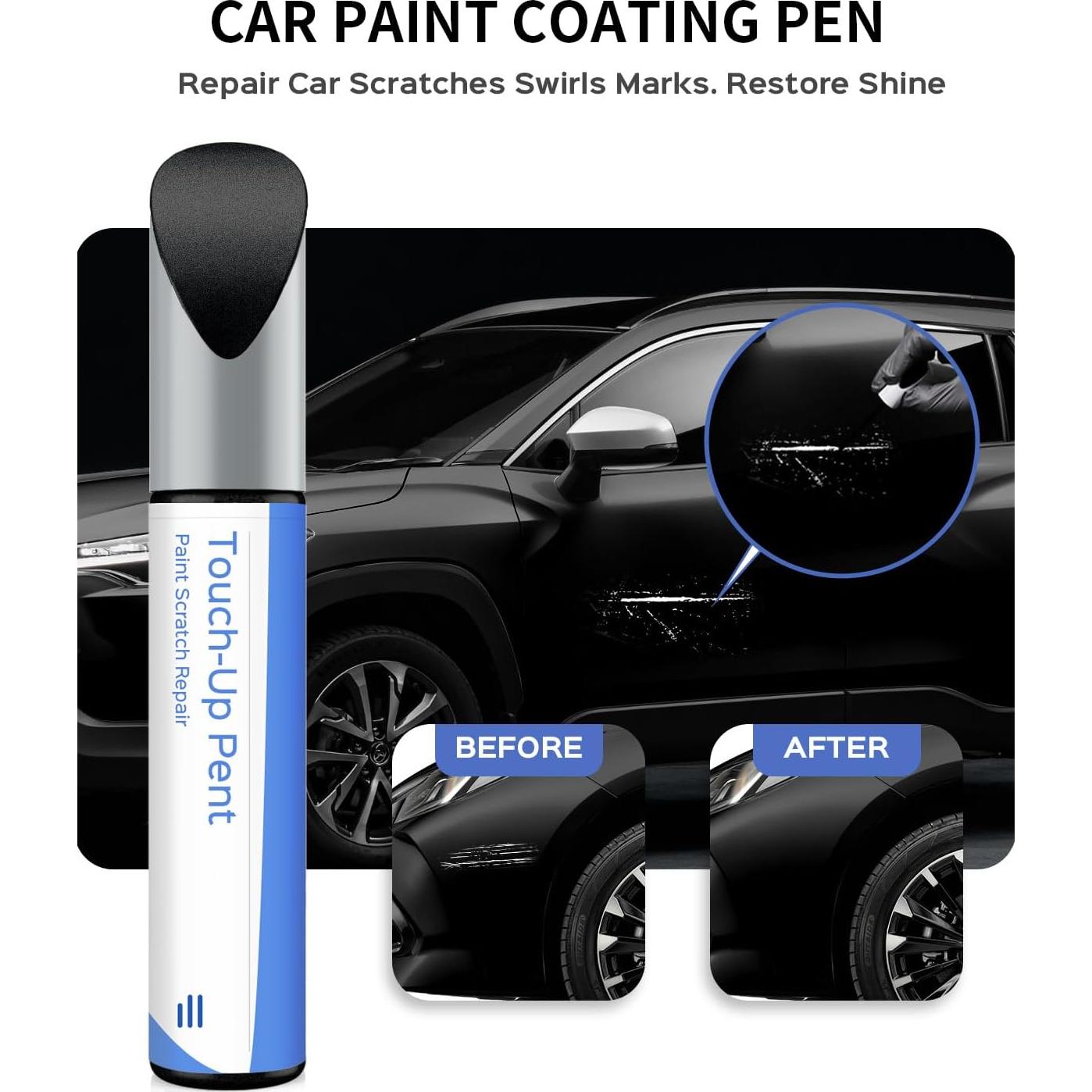 Pintura de Retocar PARTS4EV 0.41 Fl Oz Negro Metálico Toyota