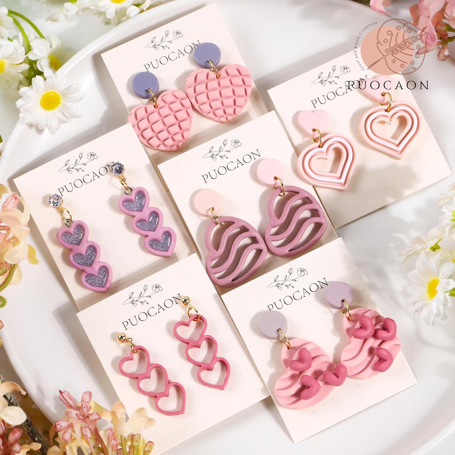 Cortadores de Arcilla de Polímero Puocaon Corazón - 8 Piezas