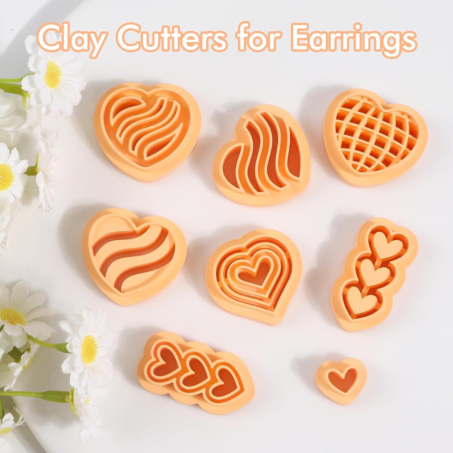 Cortadores de Arcilla de Polímero Puocaon Corazón - 8 Piezas