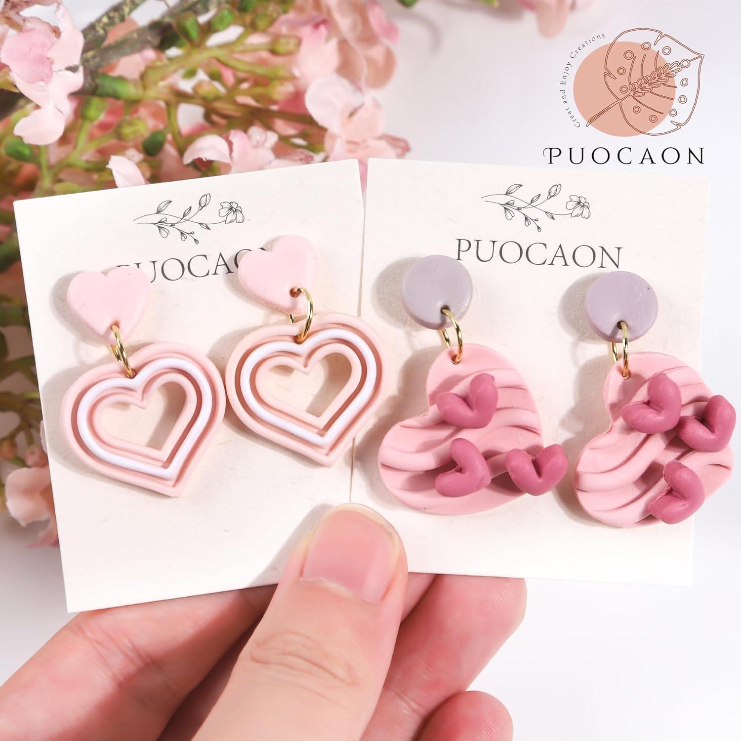 Cortadores de Arcilla de Polímero Puocaon Corazón - 8 Piezas