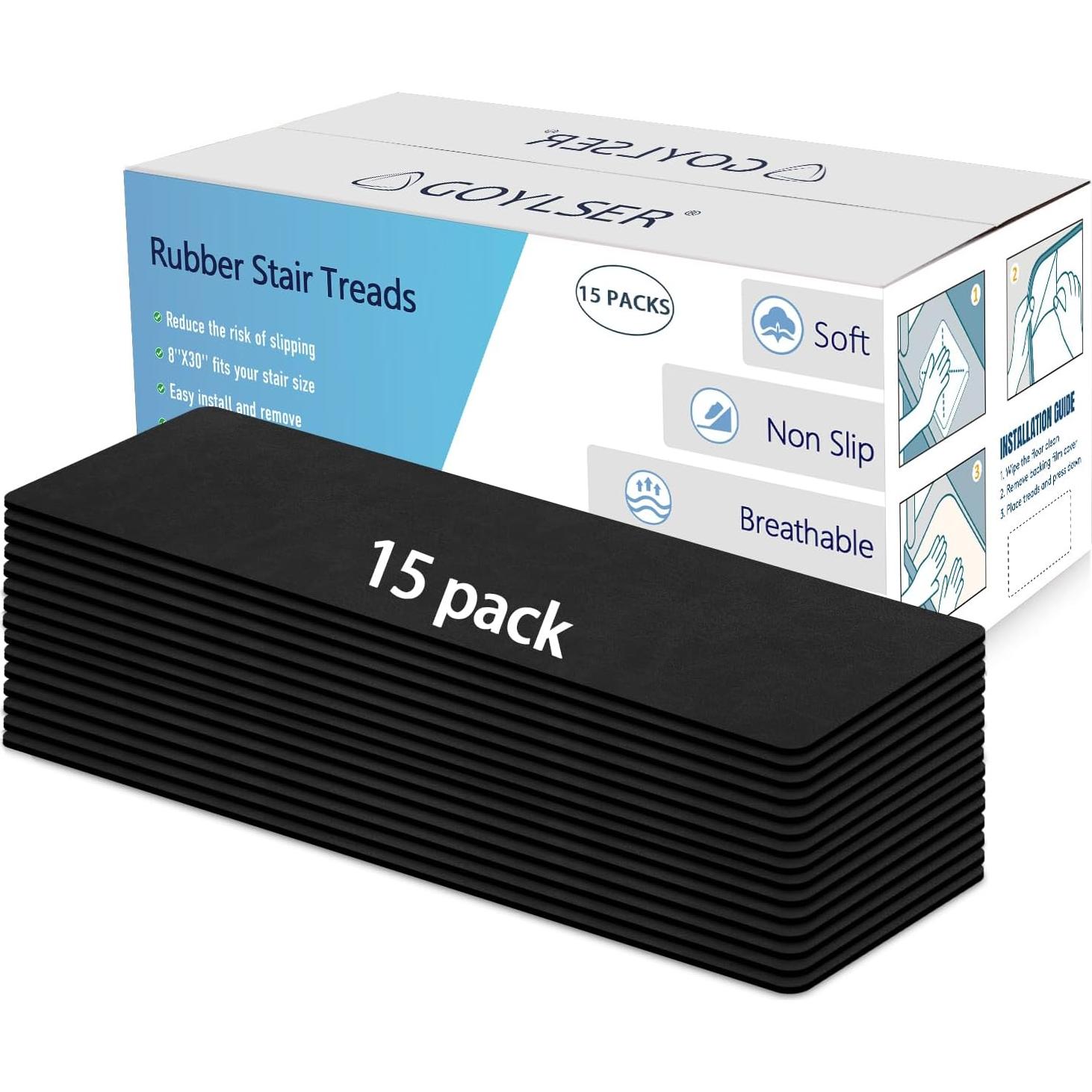 Alfombrillas Antideslizantes para Escalera Goylser - Juego de 15