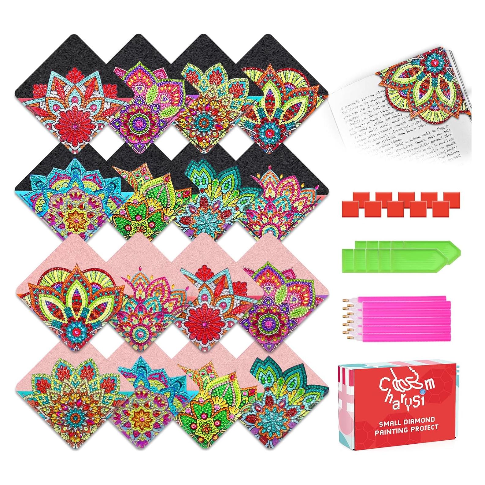 Set de 16 Marcadores de Diamante CharySim Mandala DIY
