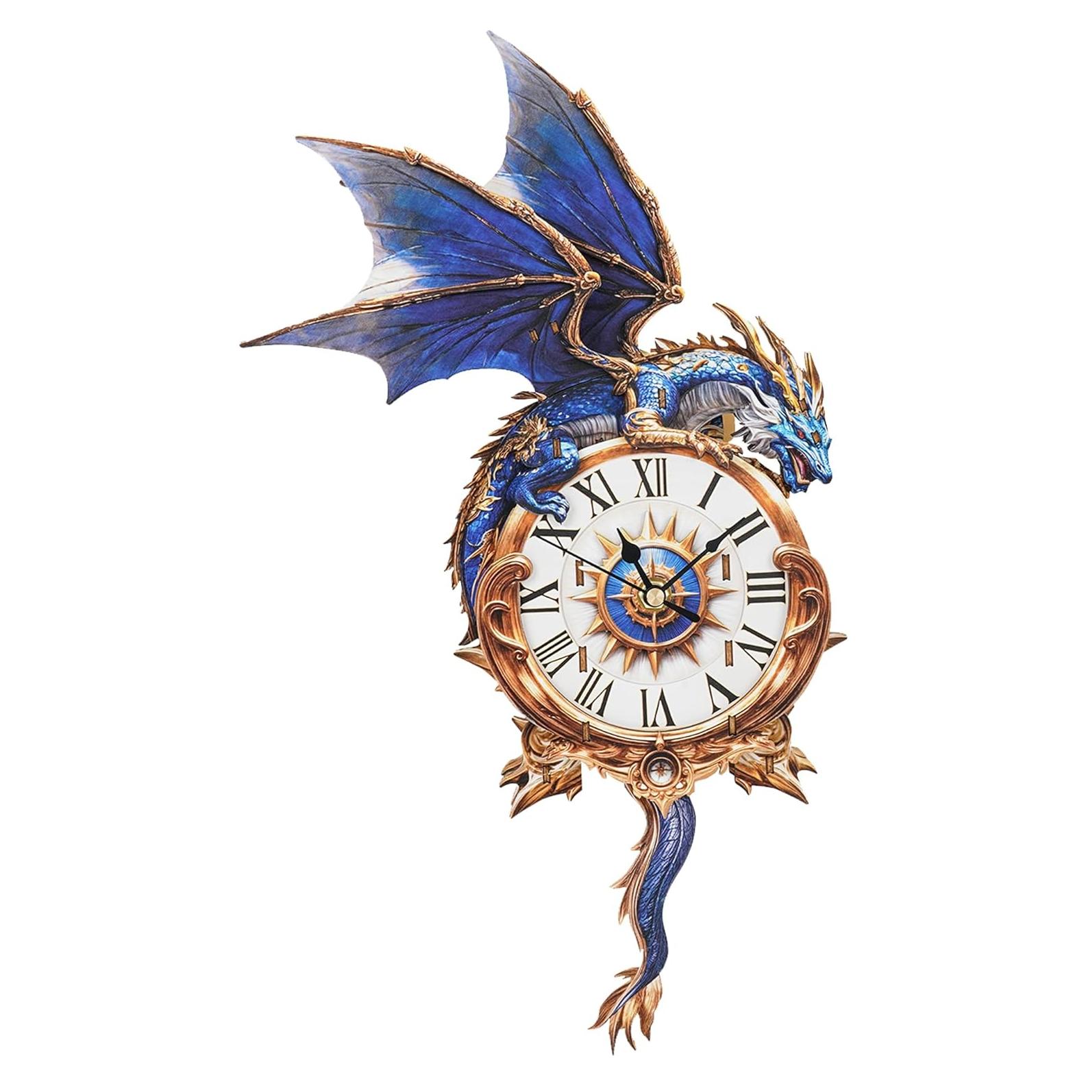 Rompecabezas 3D de Madera Pijesaksa Reloj Dragón Azul