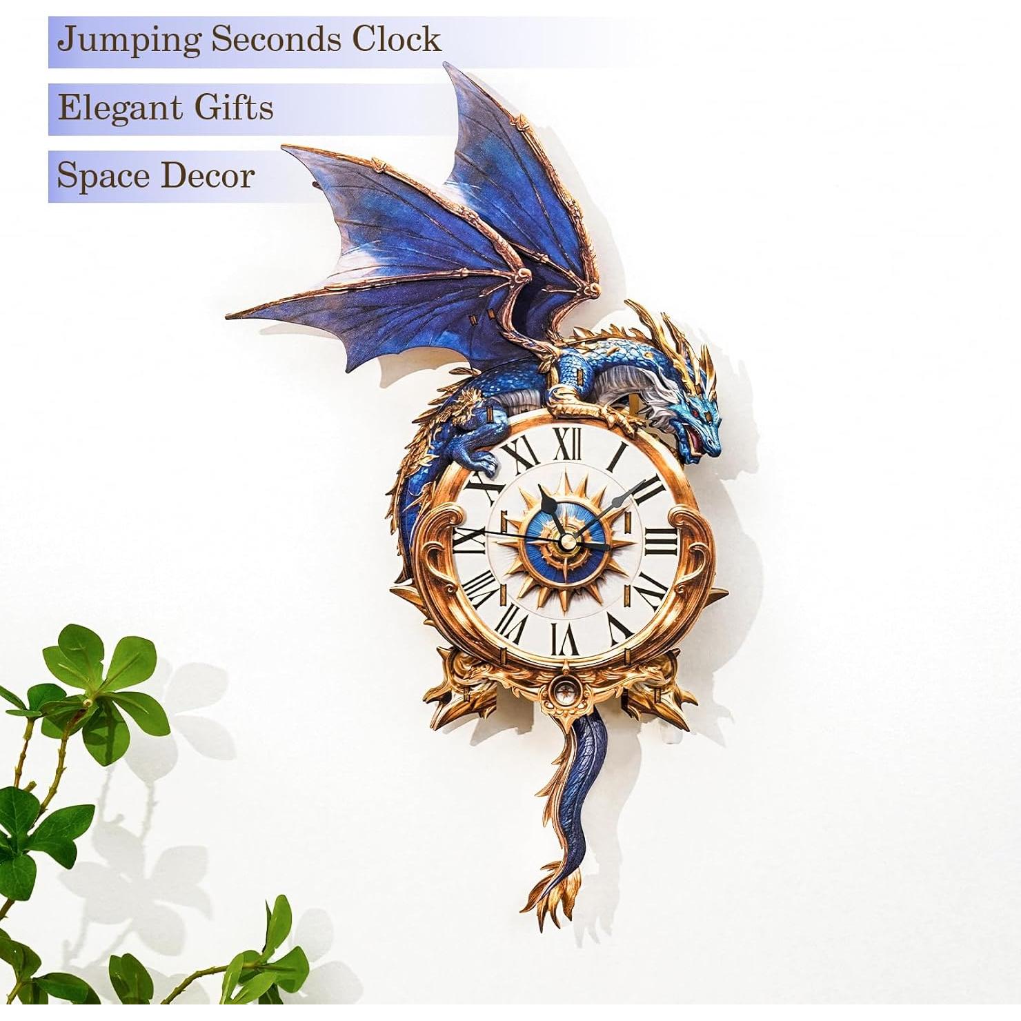 Rompecabezas 3D de Madera Pijesaksa Reloj Dragón Azul