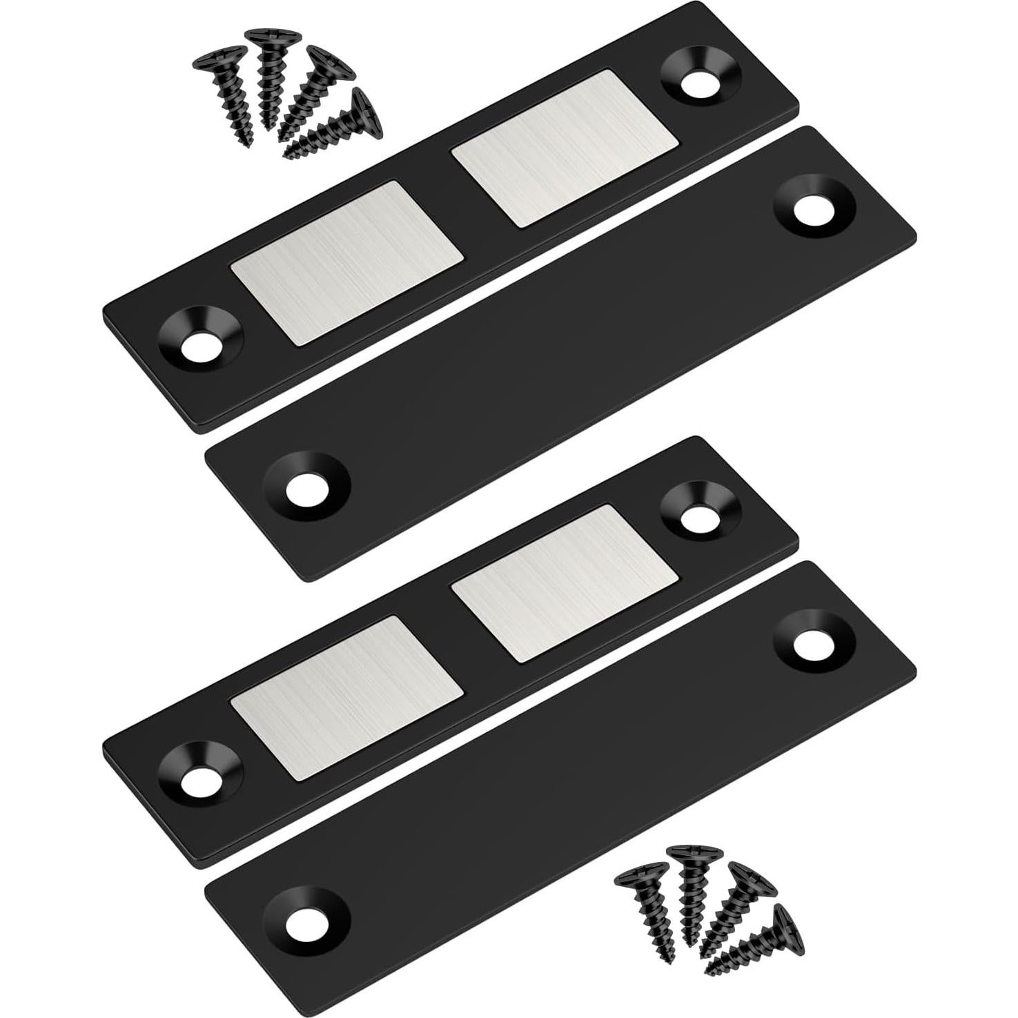 Pestillo Magnético Jiayi 30 lbs Negro - 2 Paquete Ultra Delgado