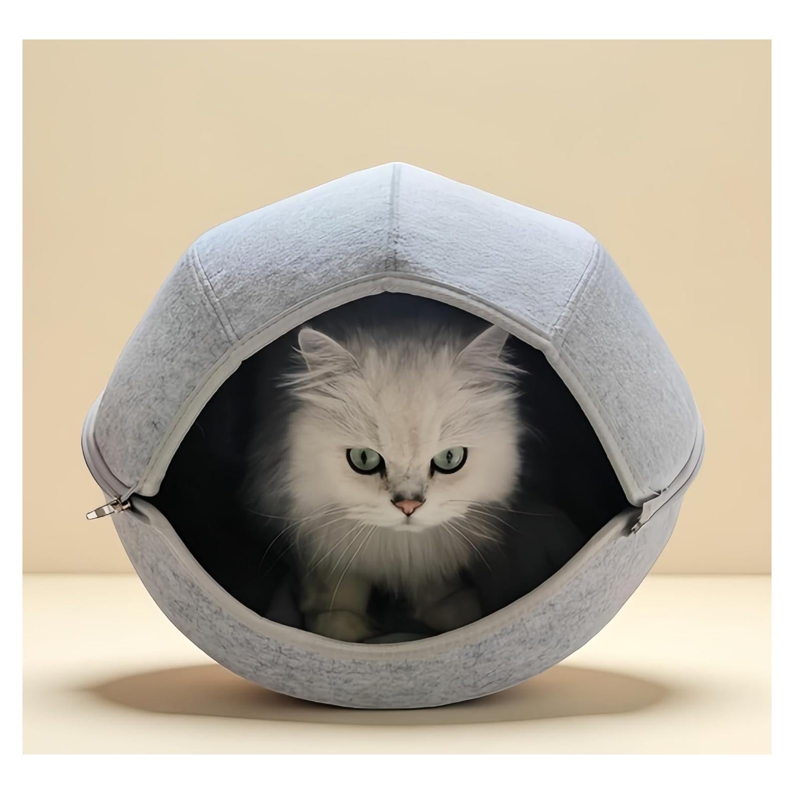 Cueva para Gatos Mrocioa Donut 50.8 cm Gris Interactiva