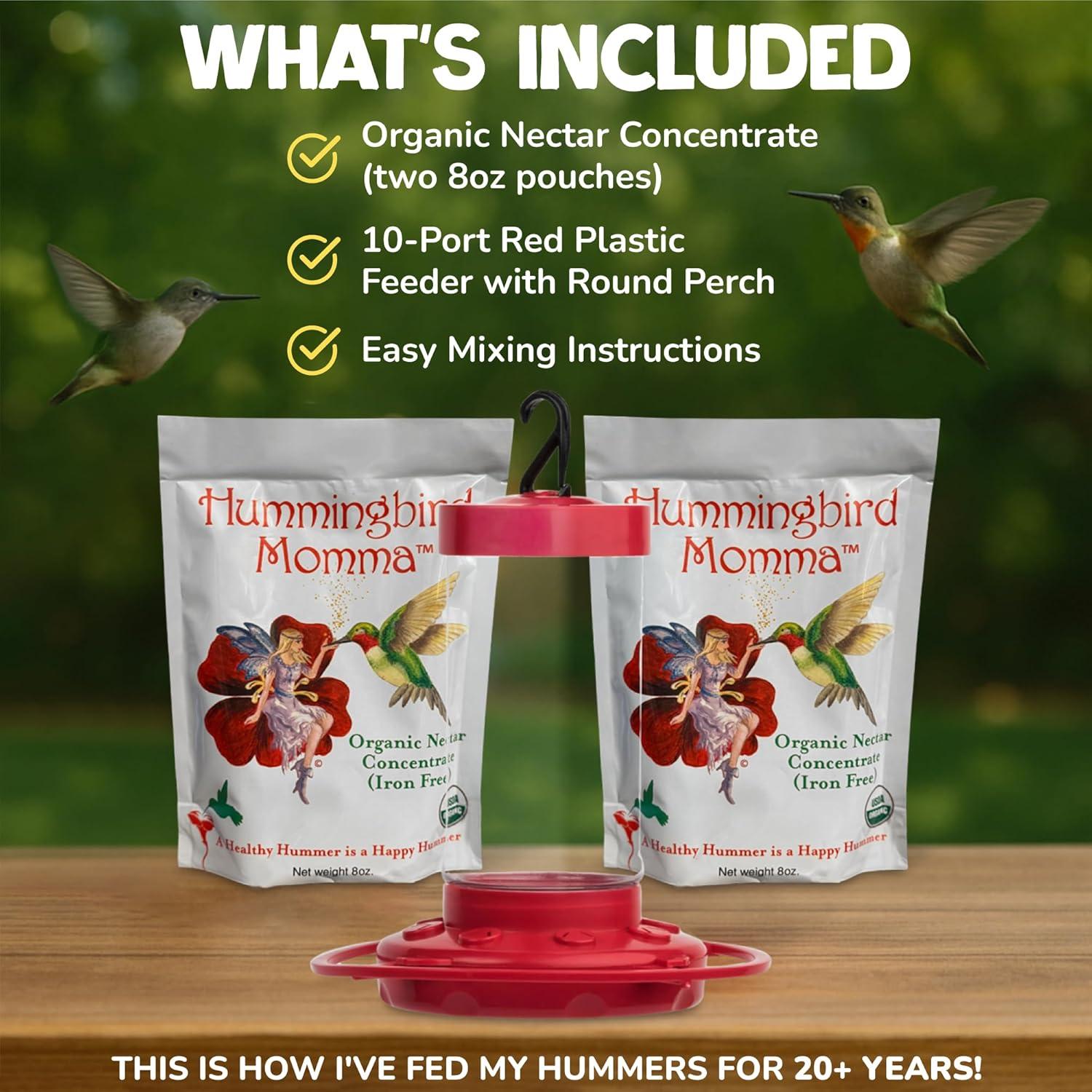Néctar de Colibrí Orgánico Hummingbird Momma 2 x 240ml Sin Hierro