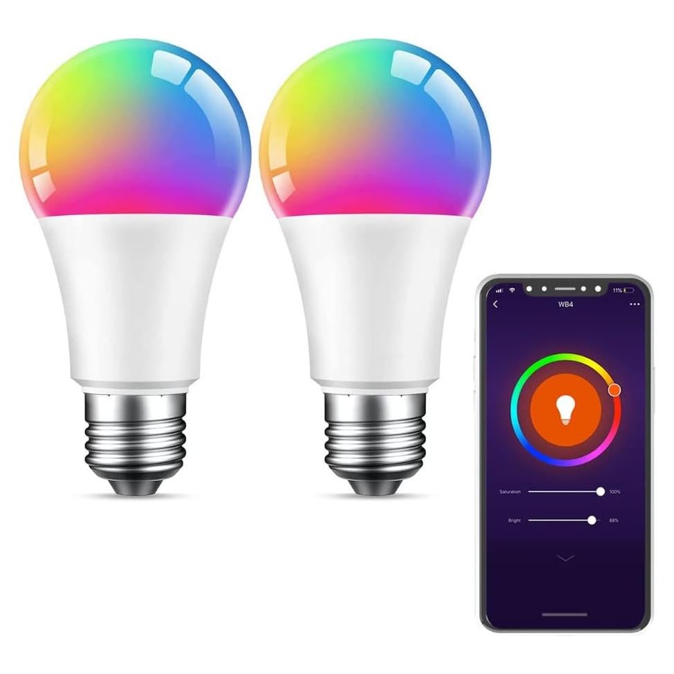 Bombilla Inteligente Beantech WB5-2 RGB Wi-Fi Paquete de 2