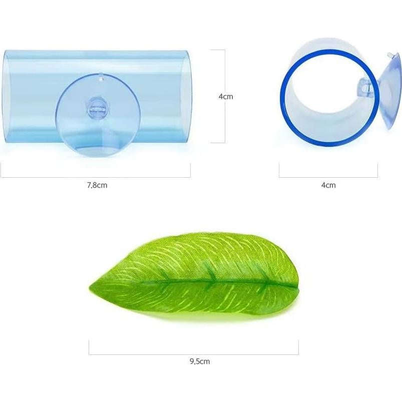 Túnel Acrílico para Peces Betta DODOAQUA 7.8cm Azul Claro