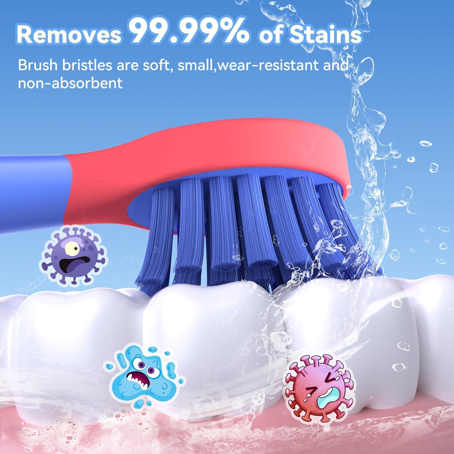 Cepillo de dientes eléctrico JTF para niños recargable 5 modos