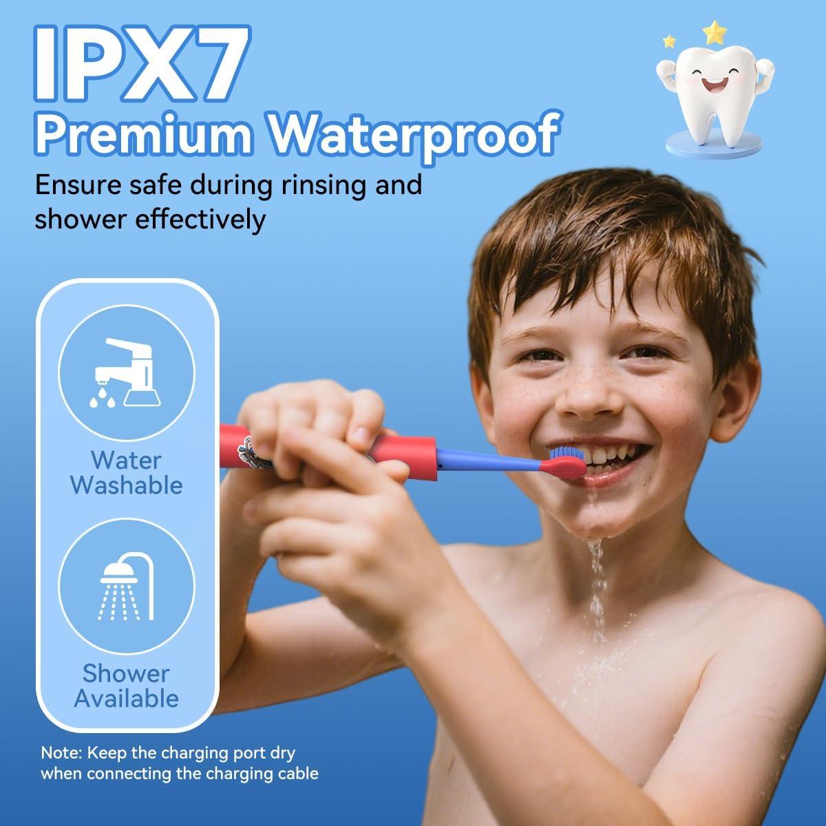 Cepillo de dientes eléctrico JTF para niños recargable 5 modos