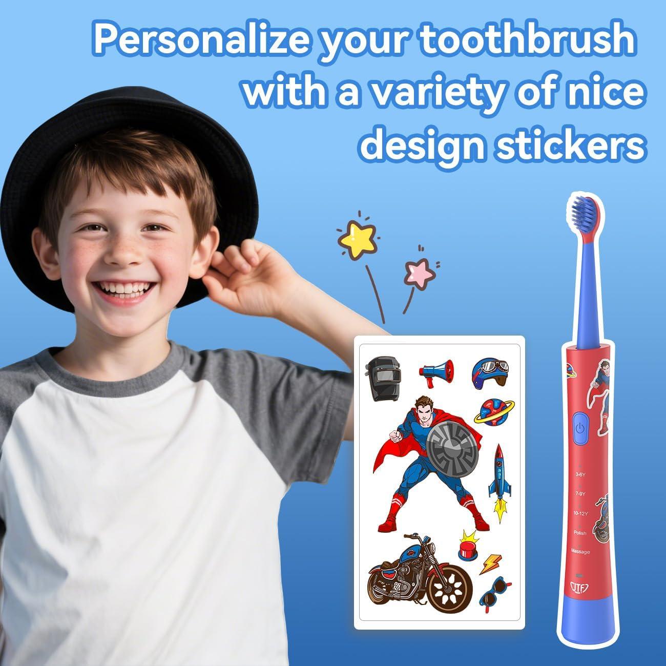 Cepillo de dientes eléctrico JTF para niños recargable 5 modos