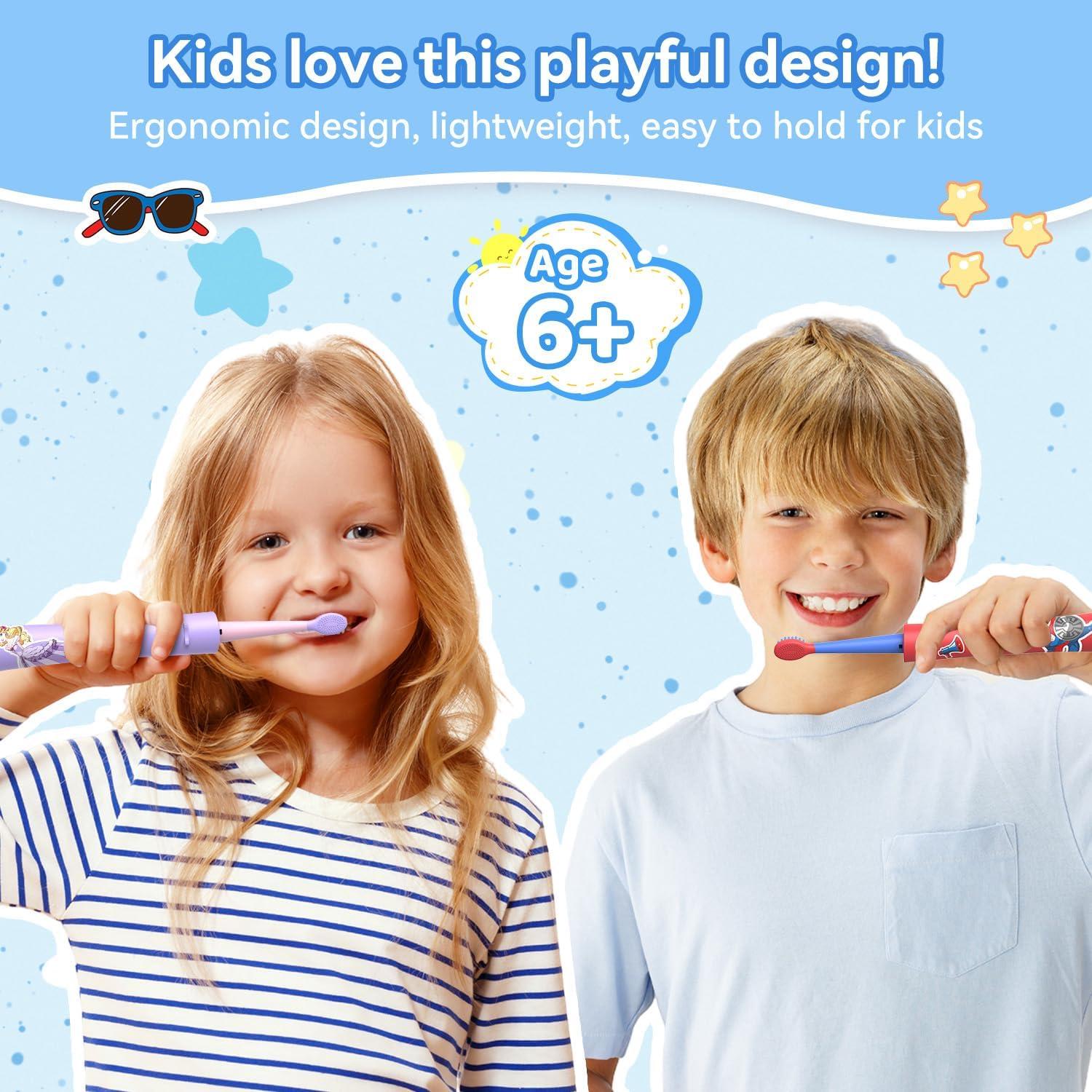 Cepillo de dientes eléctrico JTF para niños recargable 5 modos