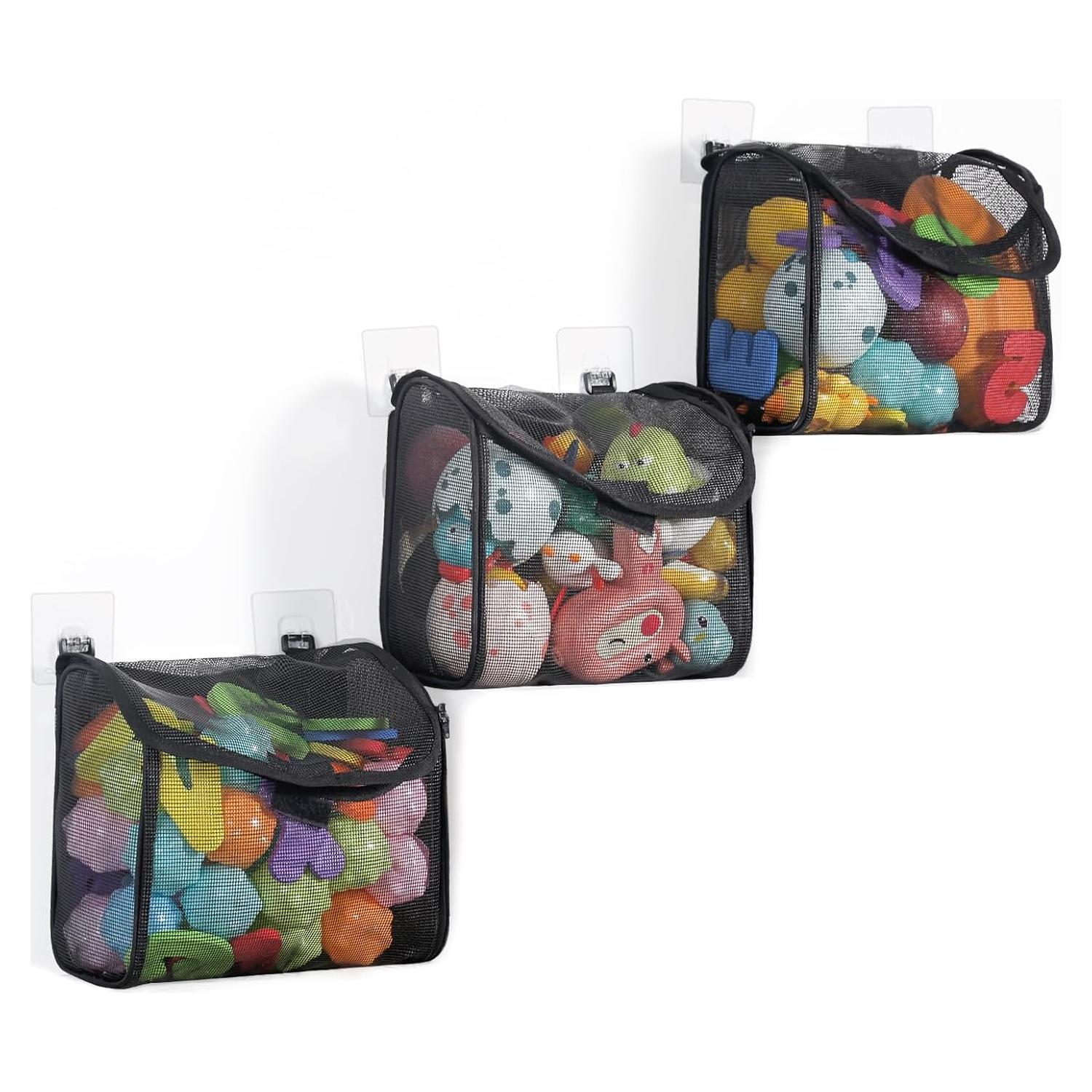 Organizador de Juguetes de Baño Goowin Negro 3 Compartimentos