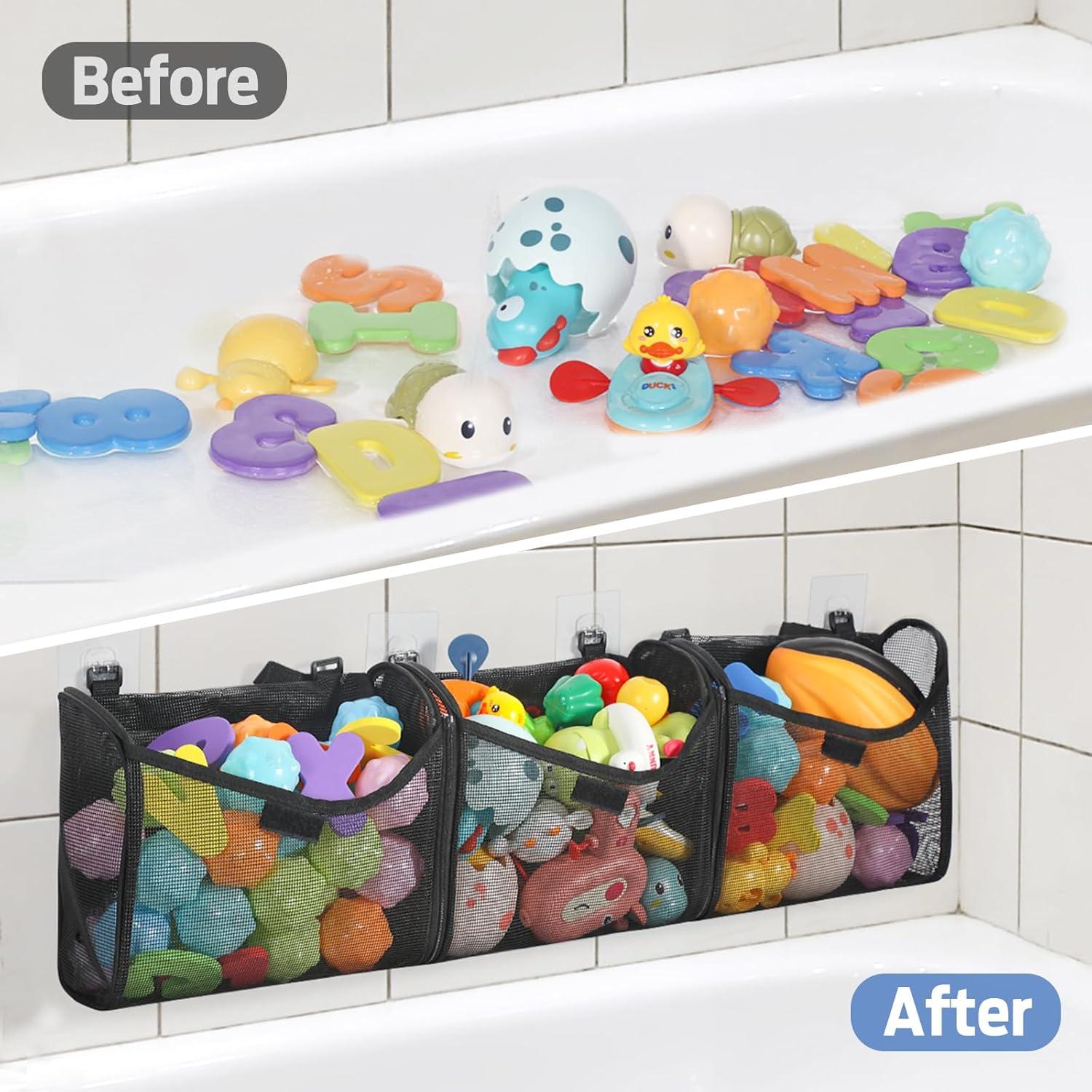 Organizador de Juguetes de Baño Goowin Negro 3 Compartimentos