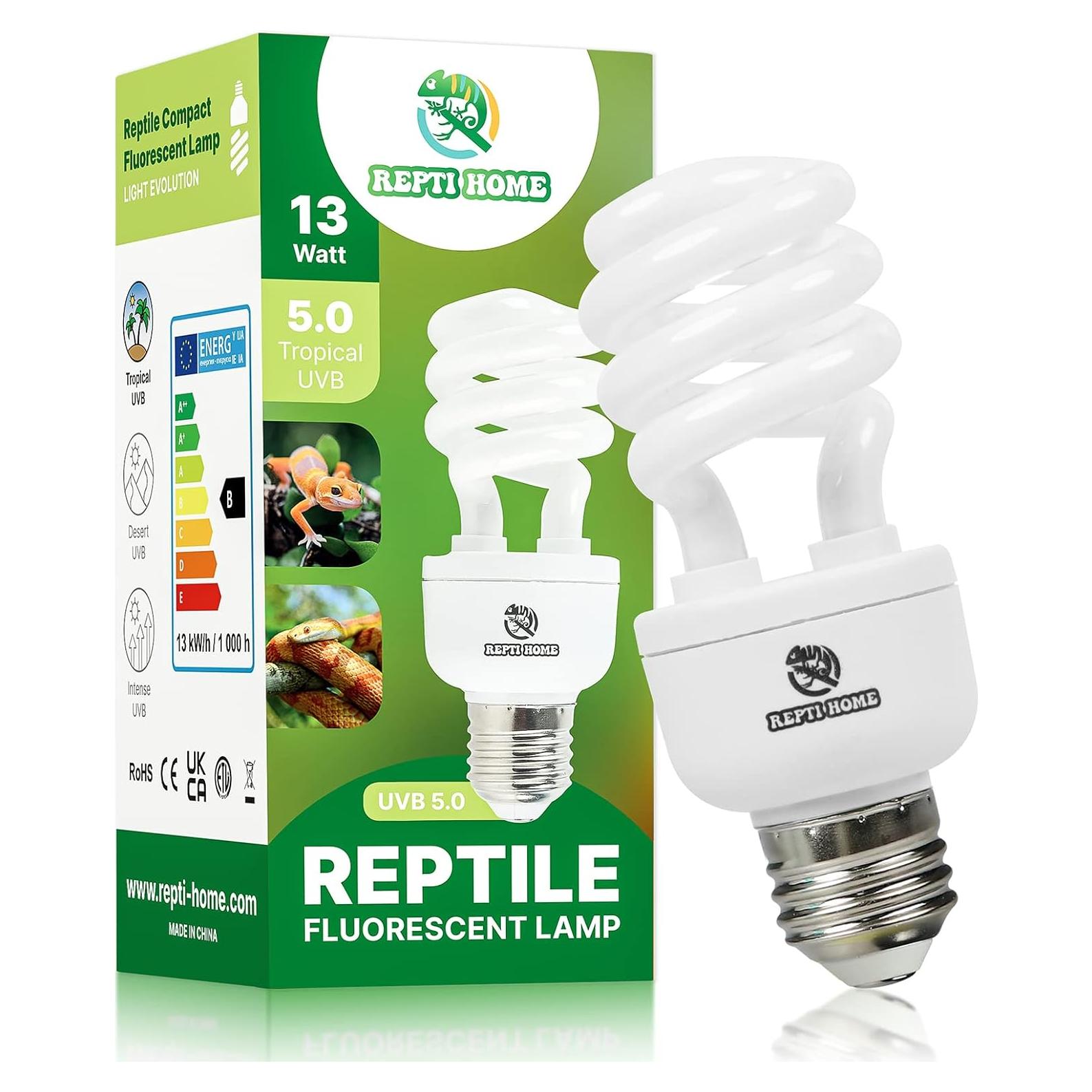 Bombilla UVB 5.0 REPTI HOME 13W para Reptiles Tropicales
