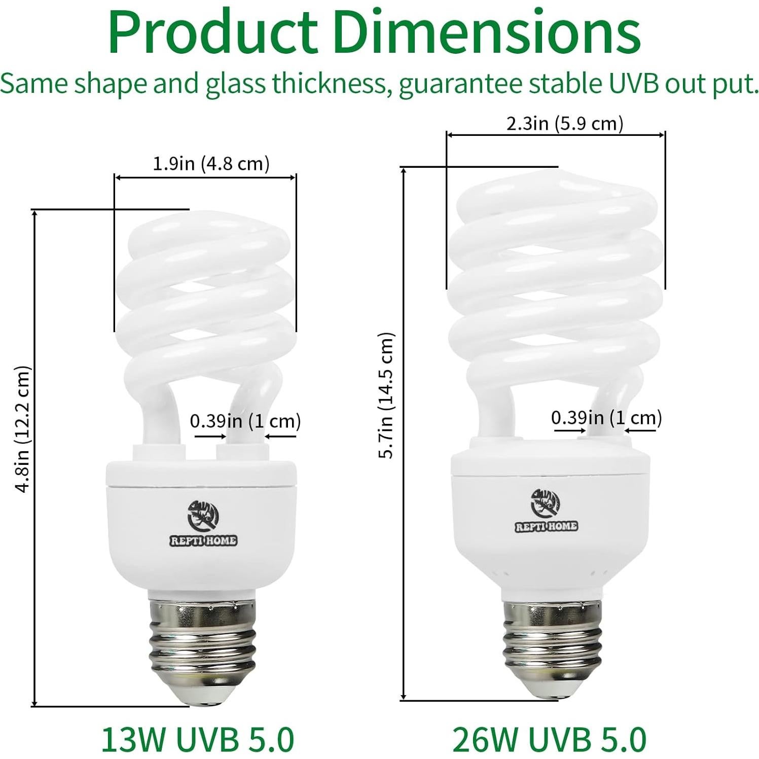 Bombilla UVB 5.0 REPTI HOME 13W para Reptiles Tropicales