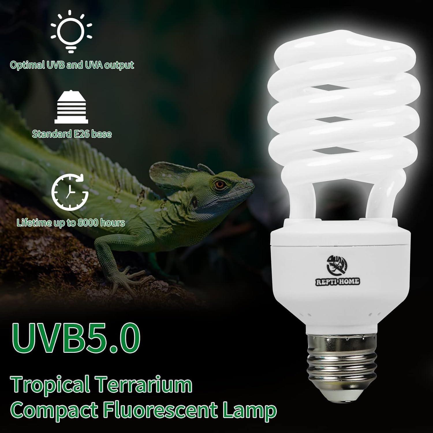 Bombilla UVB 5.0 REPTI HOME 13W para Reptiles Tropicales