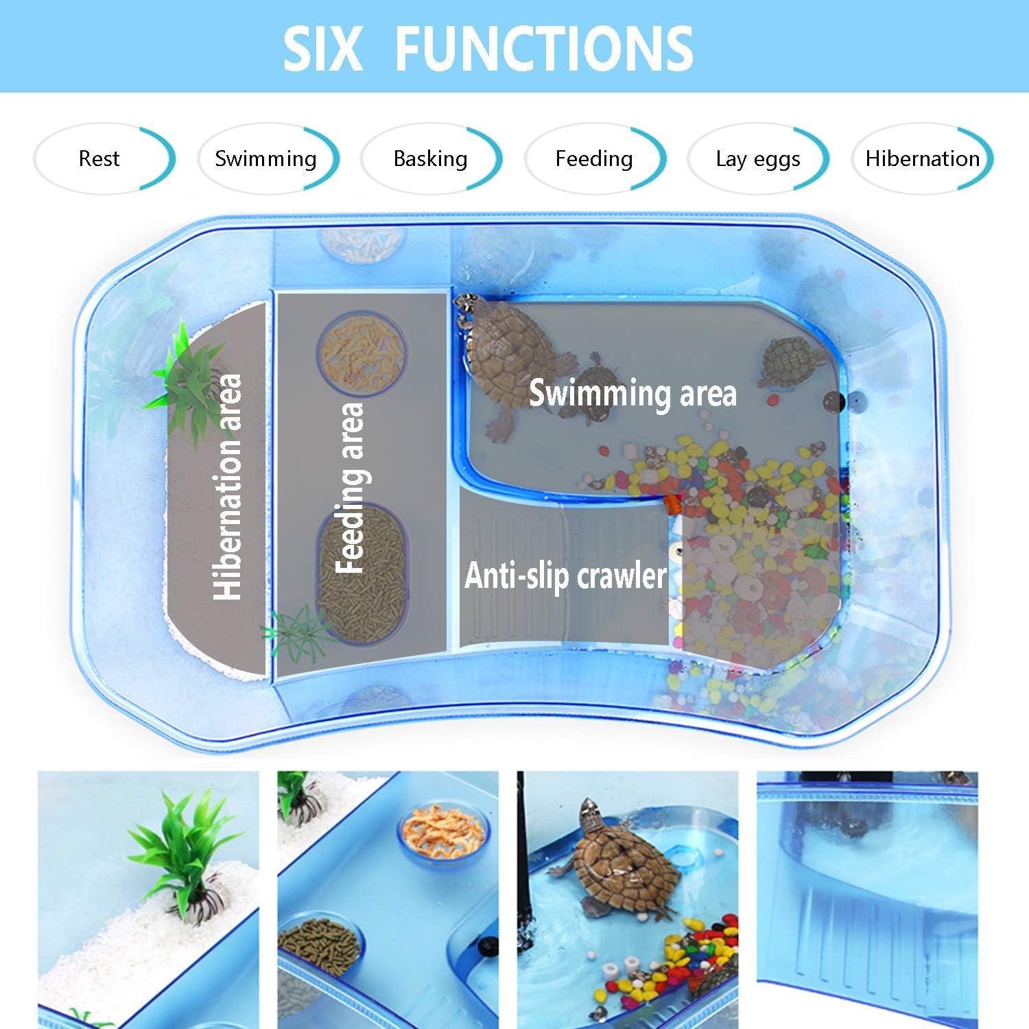 Acuario de Tortugas Rypet 19L con Plataforma y Rampa Antideslizante