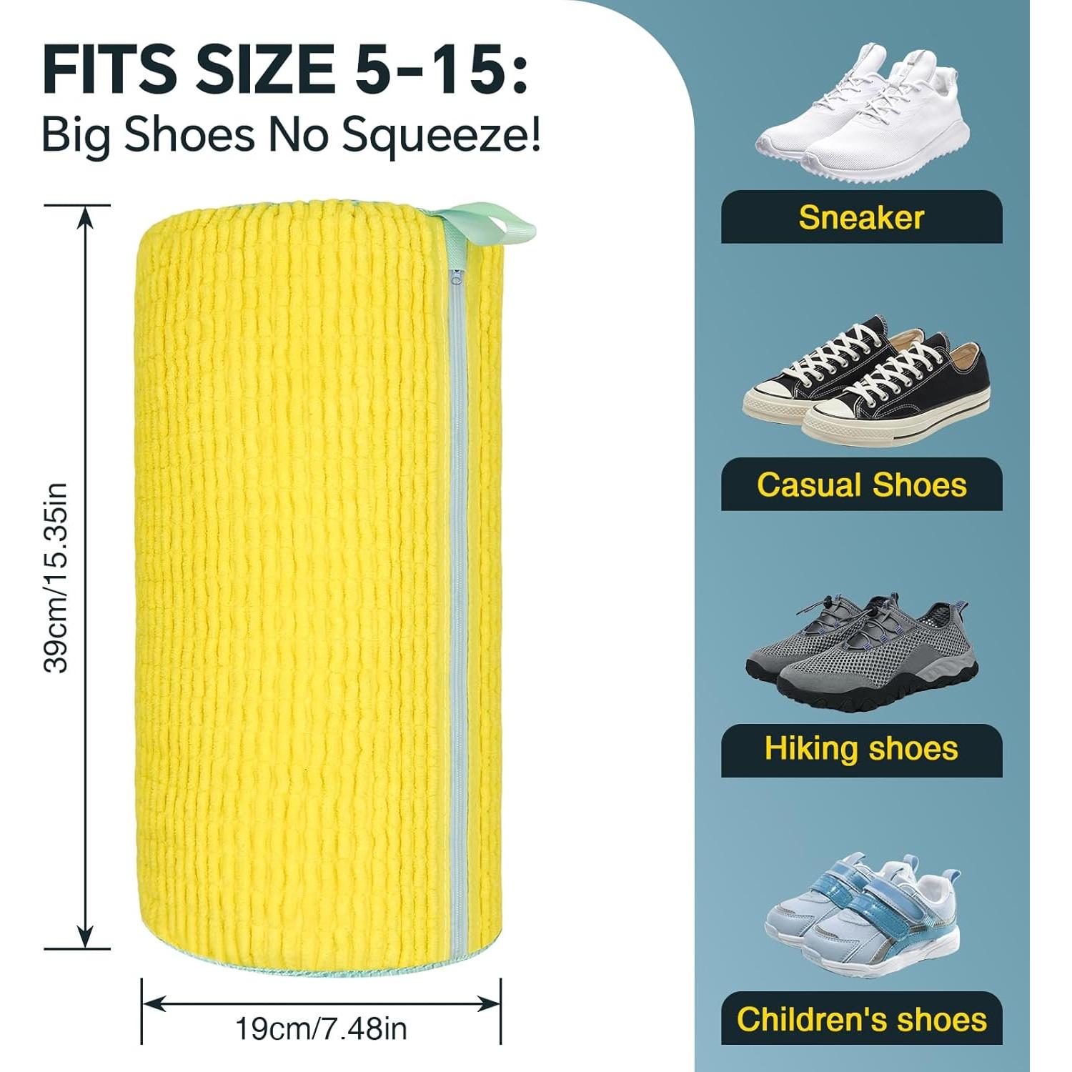 Bolsa para Lavar Zapatos FANCYFEB 2 Pcs Reutilizables Amarillo