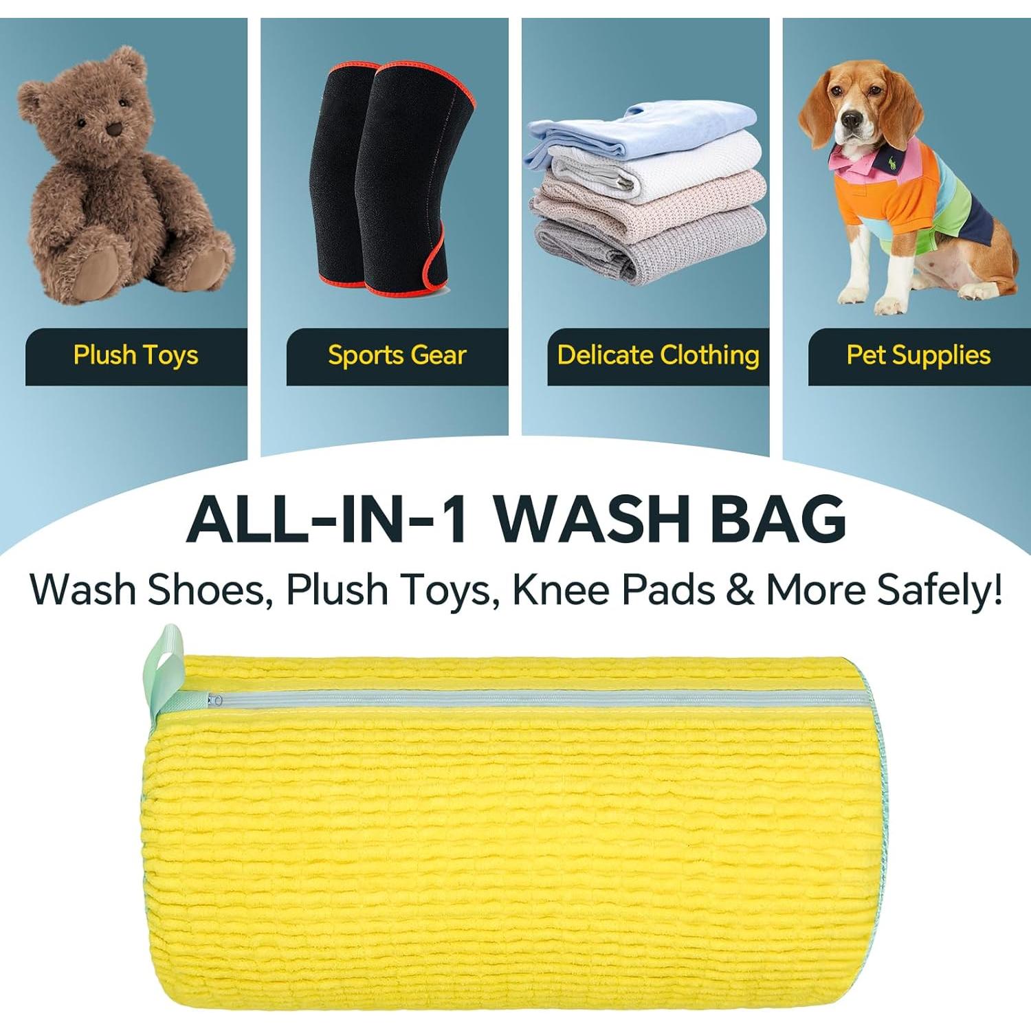 Bolsa para Lavar Zapatos FANCYFEB 2 Pcs Reutilizables Amarillo