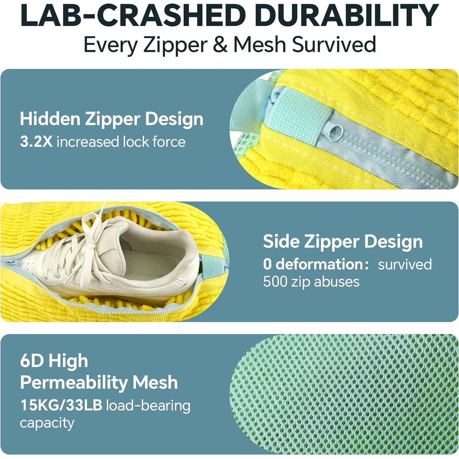 Bolsa para Lavar Zapatos FANCYFEB 2 Pcs Reutilizables Amarillo