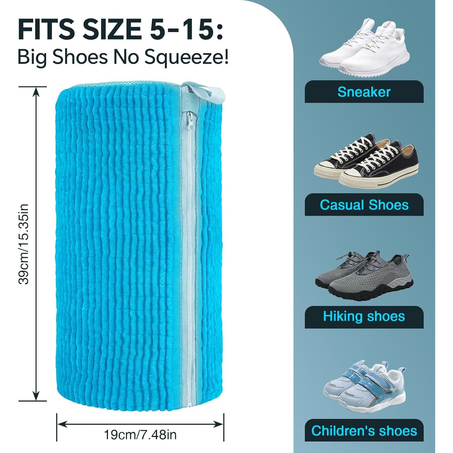 Bolsa para Lavar Zapatos FANCYFEB 2 Piezas Reutilizables Azul