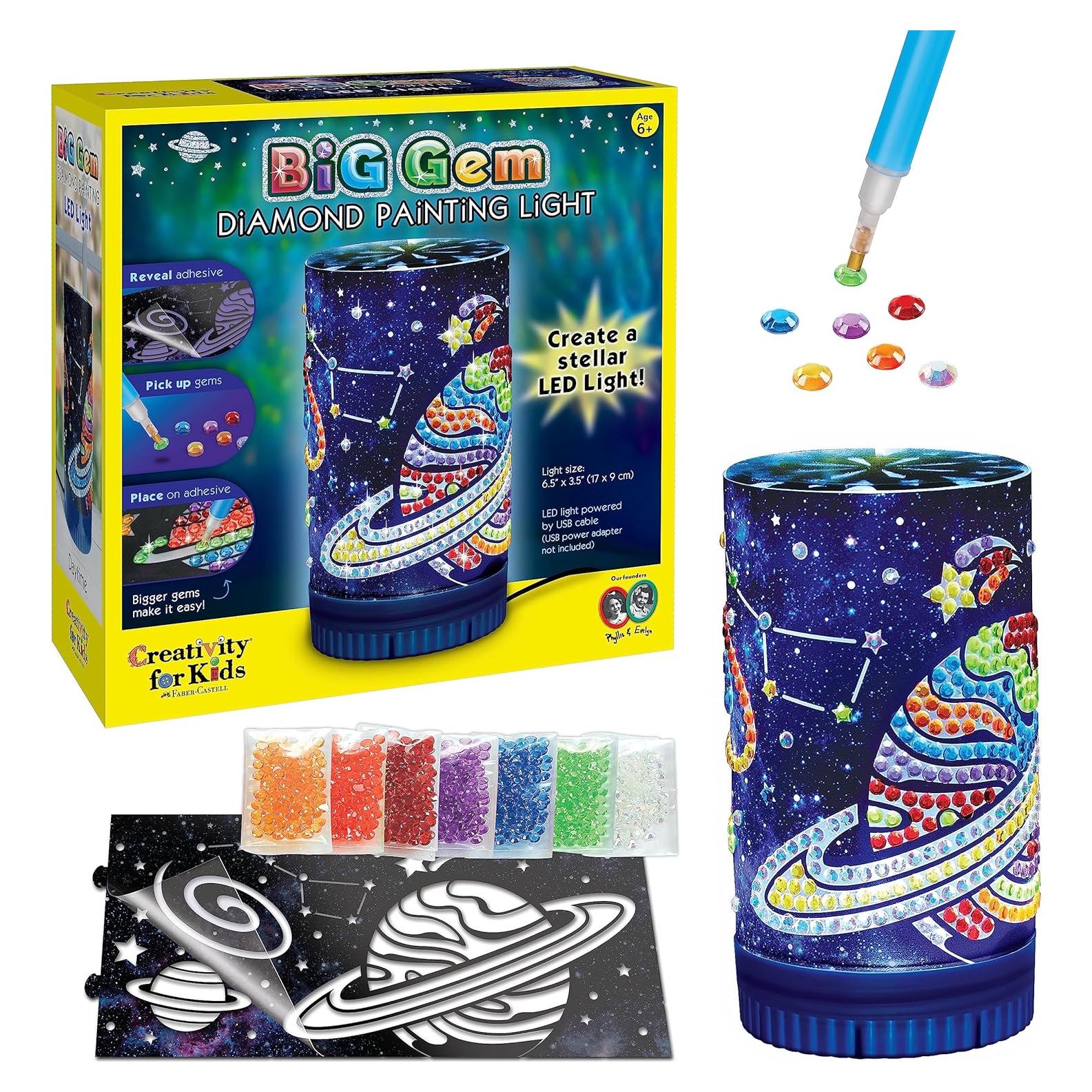 Kit de Luz Nocturna DIY Creatividad para Niños - Pintura de Diamantes