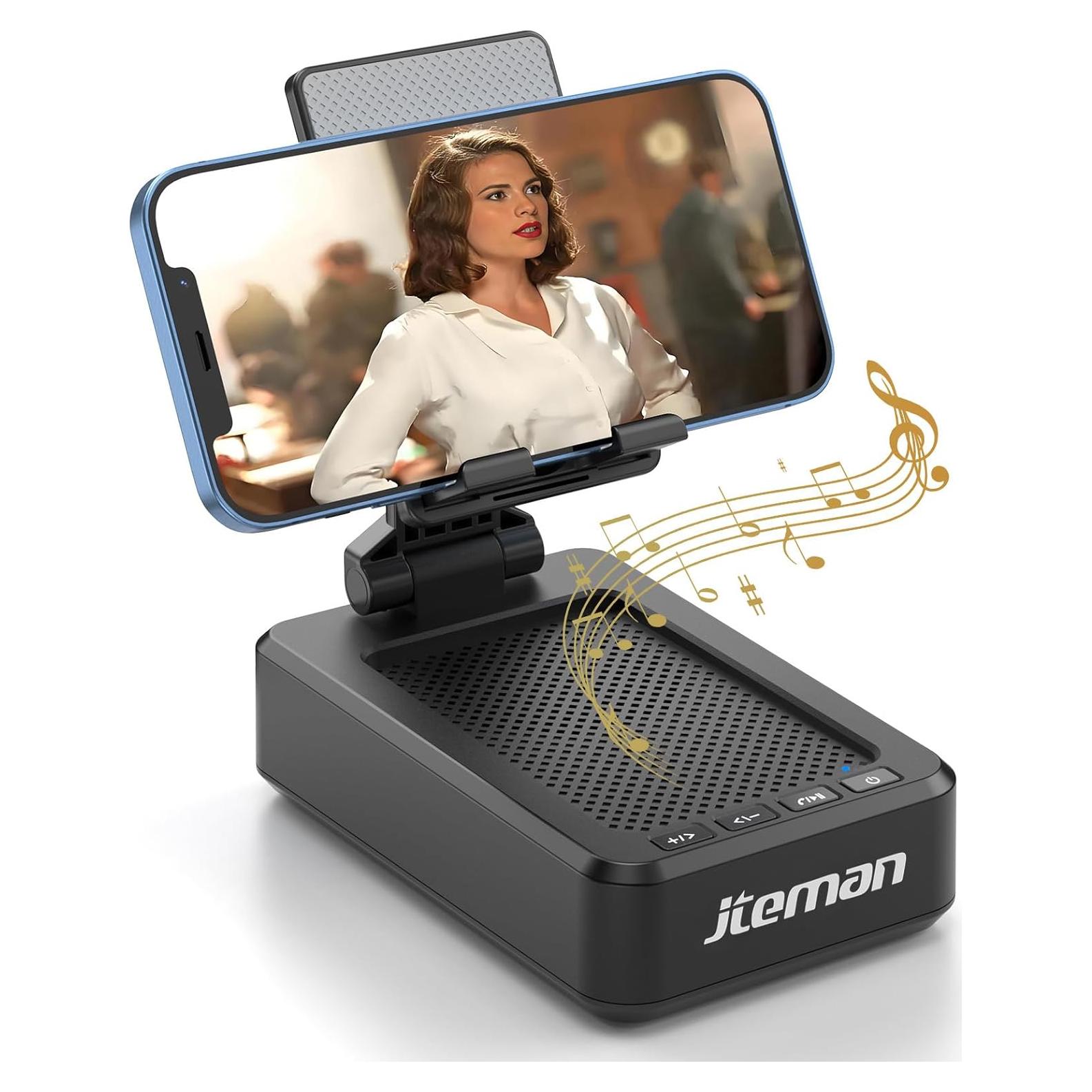 Soporte para Teléfono Móvil Jteman con Altavoz Bluetooth 10 cm