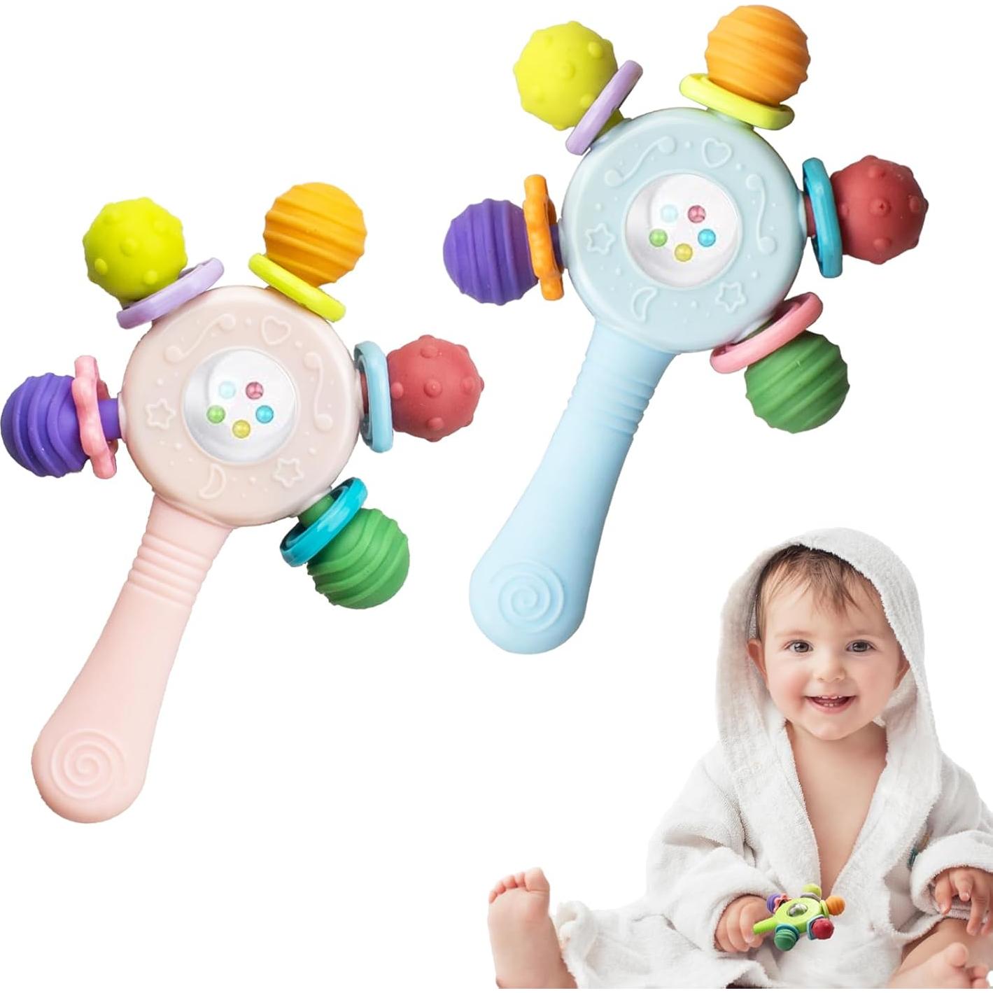 Juguetes de Dentición Sensorial para Bebés 2PCS - Silicona BPA Free