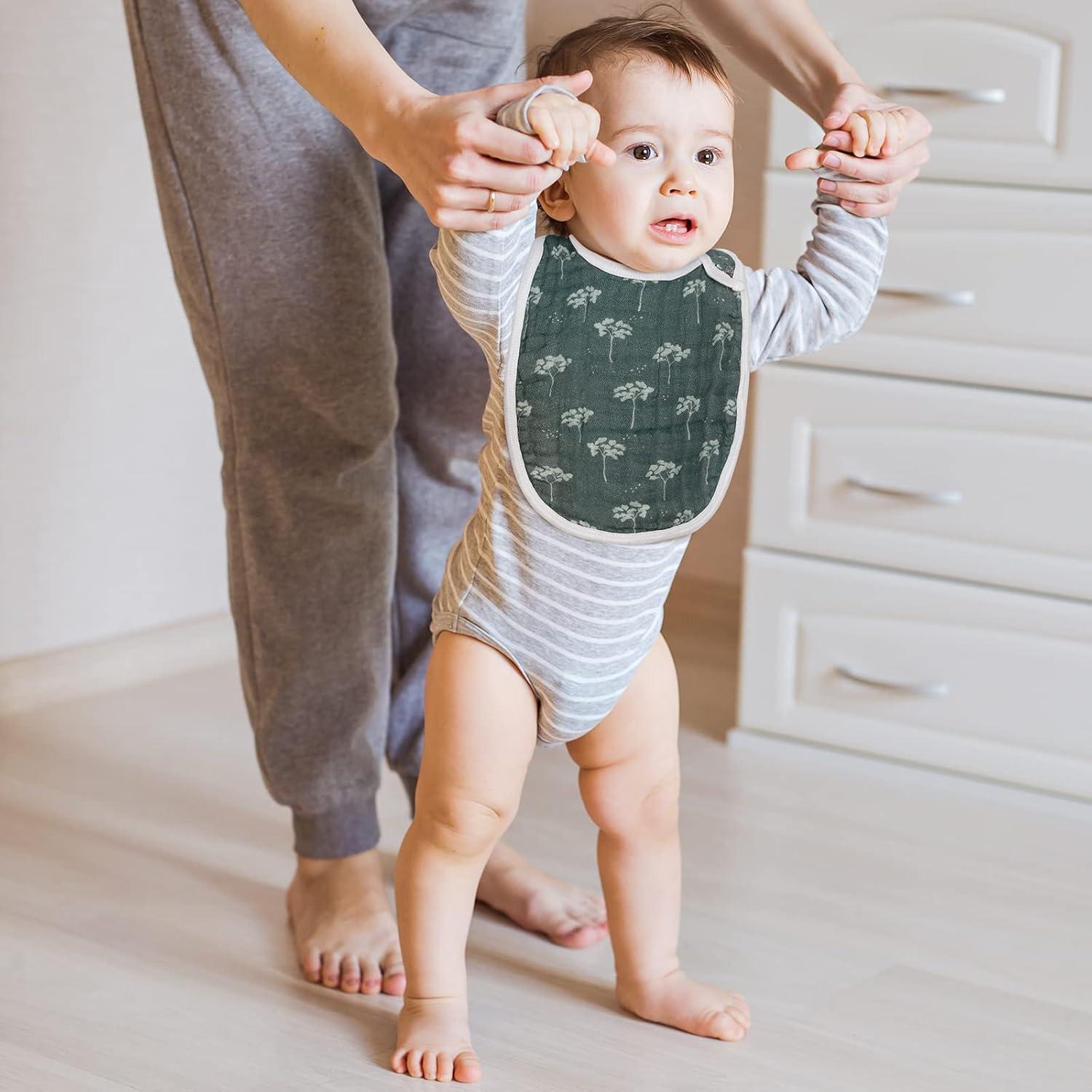 Baberos de Muselina 100% Algodón Jungle Animal - Paquete de 3