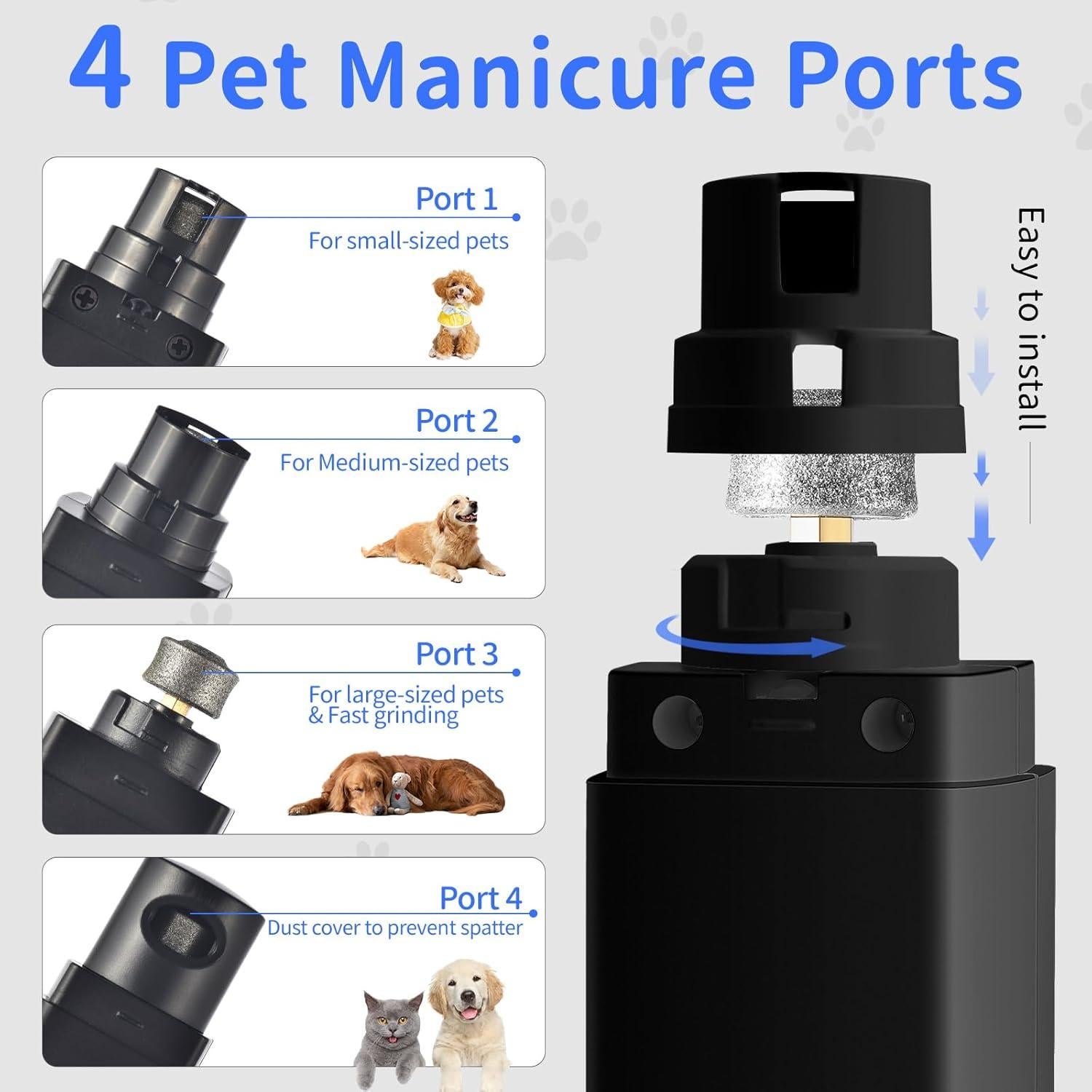 Molinillo de Uñas Eléctrico MELTING WOOD 4 Velocidades Negro