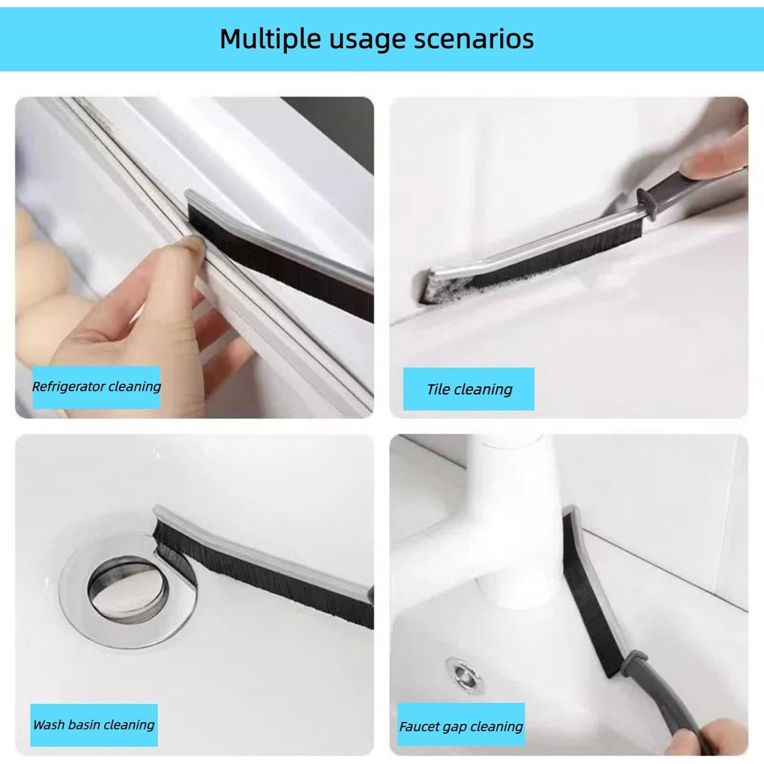 Cepillo de limpieza de ranuras HANGZIGD 6 piezas ergonómico