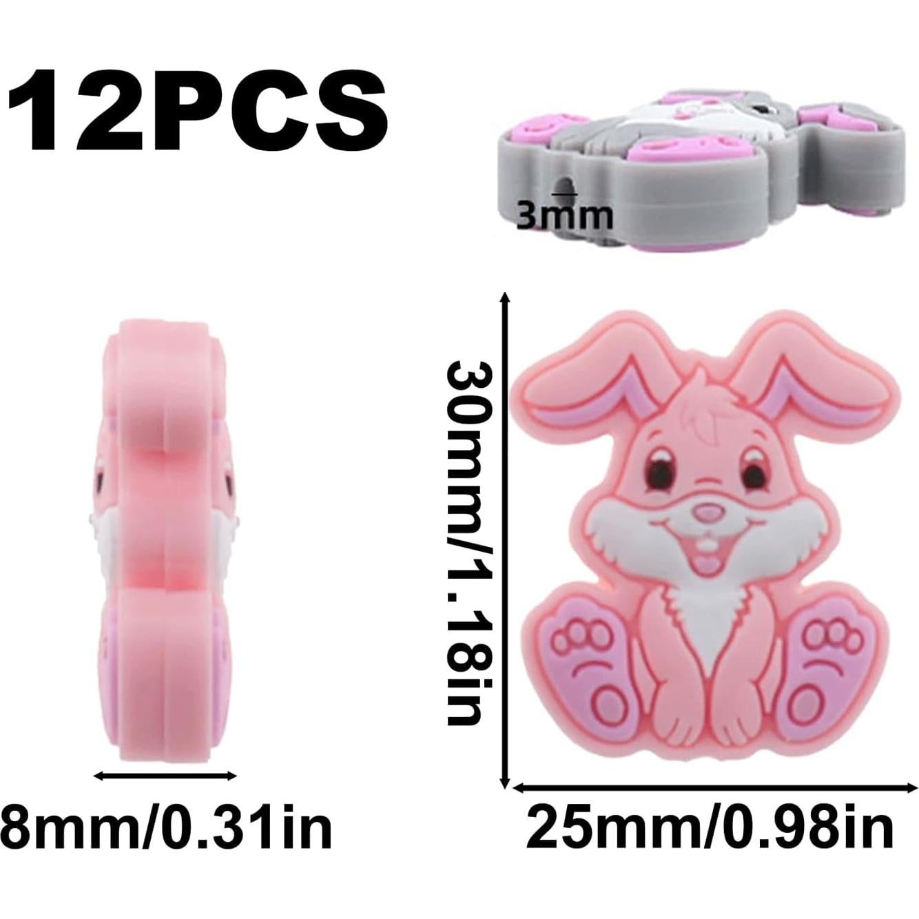 12 Perlas de Silicona Conejo HIZEMLK para Manualidades DIY