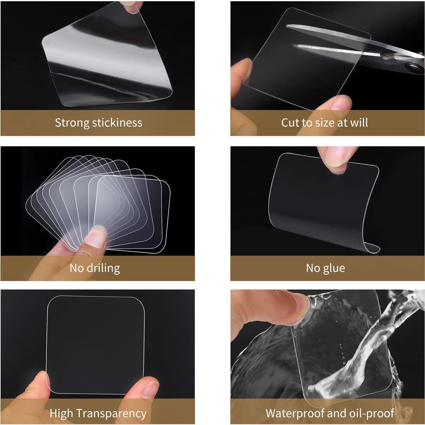 Cinta Doble Cara COUMENO 10 Piezas 6 cm Reutilizable Fuerte