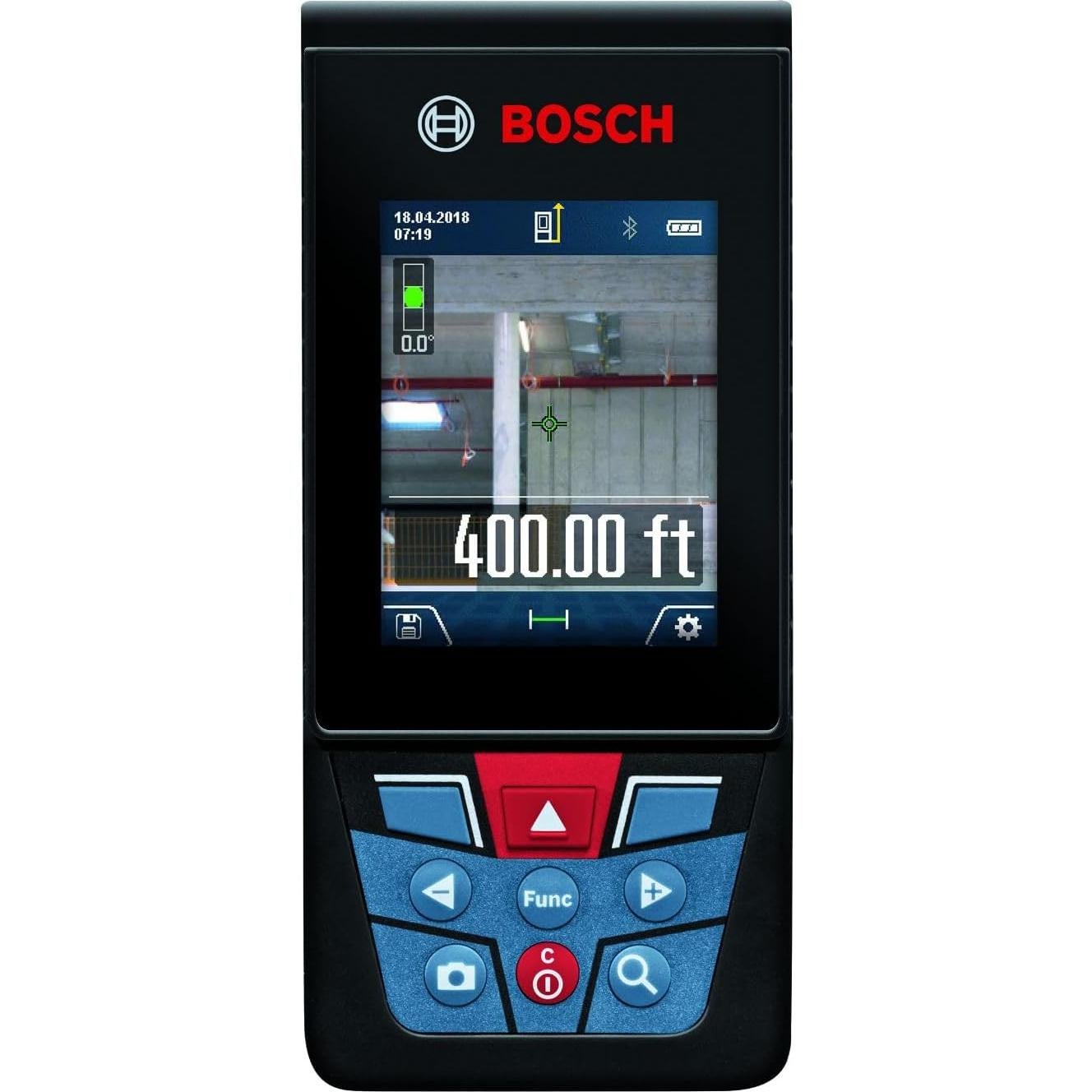 Medidor Láser Bosch GLM400C 121.92m Bluetooth y Pantalla Color