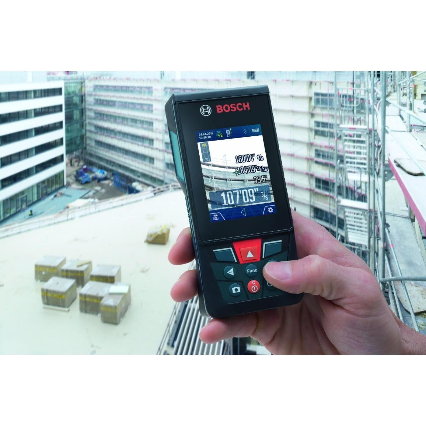 Medidor Láser Bosch GLM400C 121.92m Bluetooth y Pantalla Color